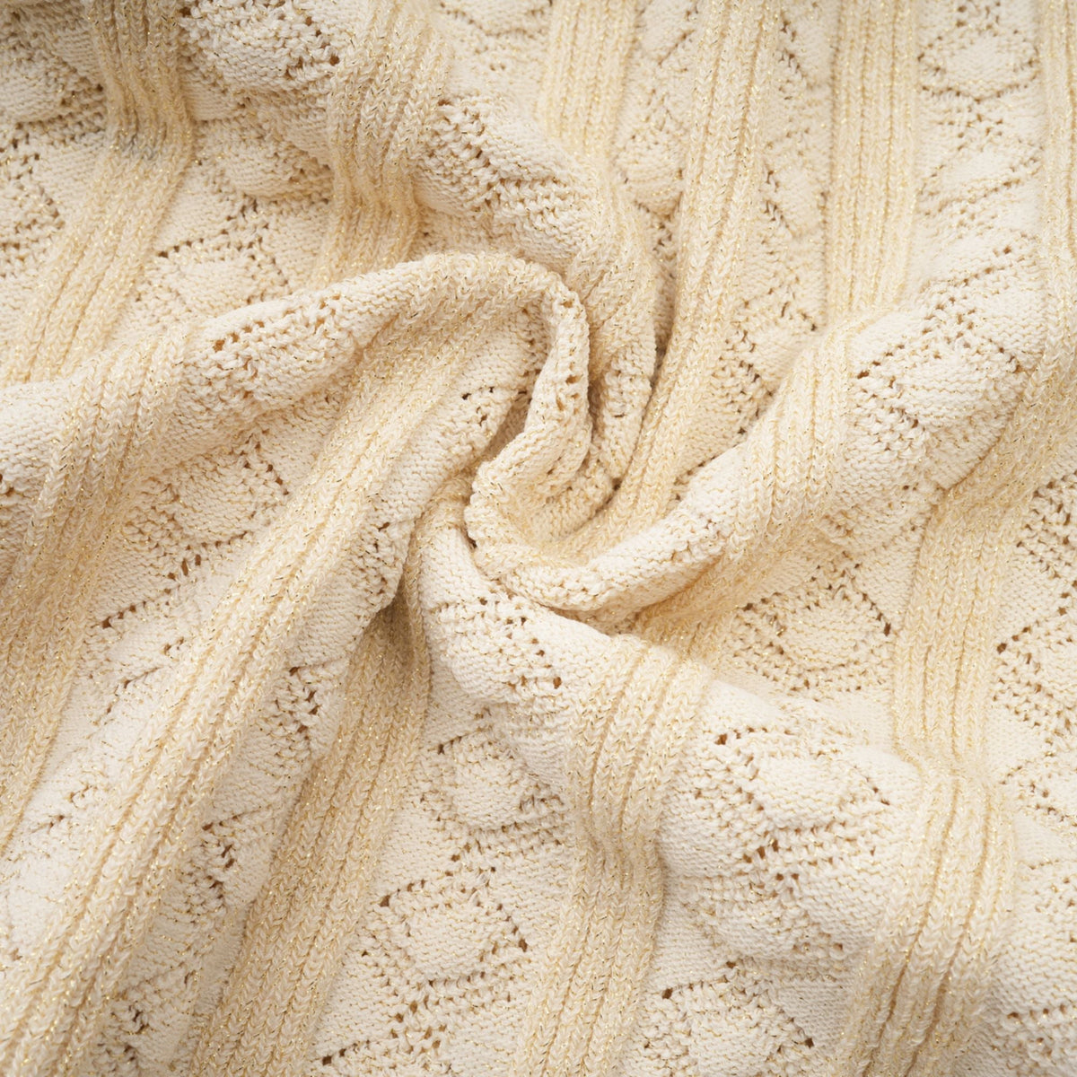 Élodie knitted long-sleeve midi dress in Neutrals