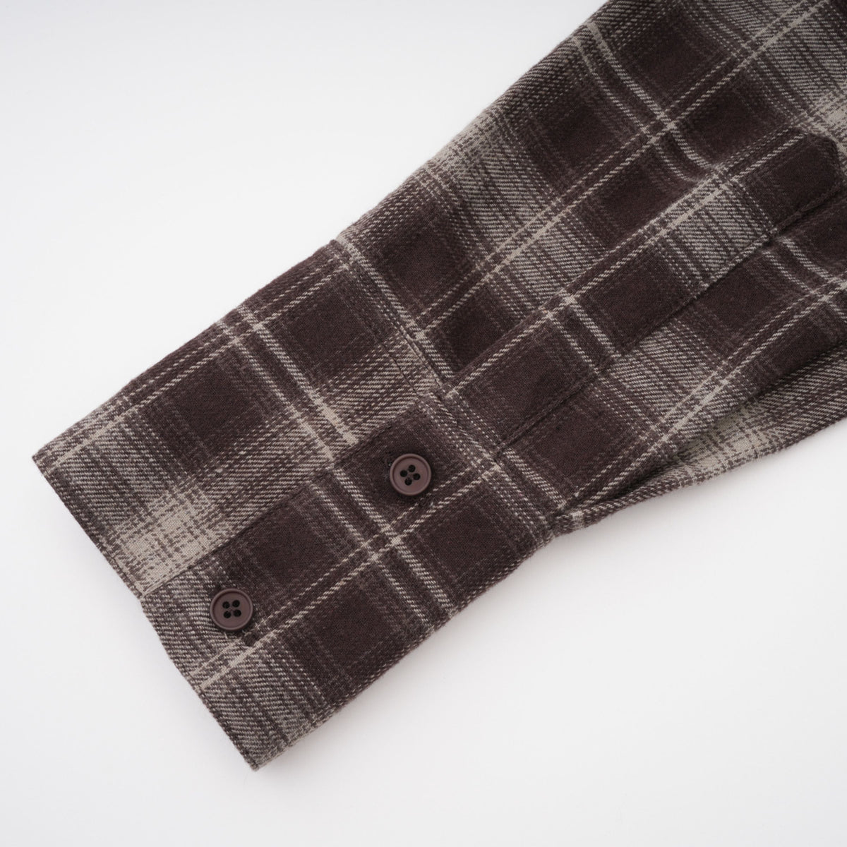Amber Brown Plaid Tailored Cutout Blouse