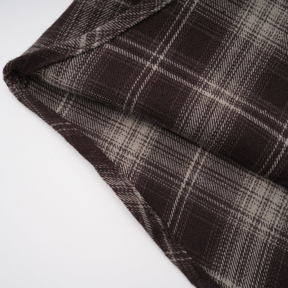 Amber Brown Plaid Tailored Cutout Blouse