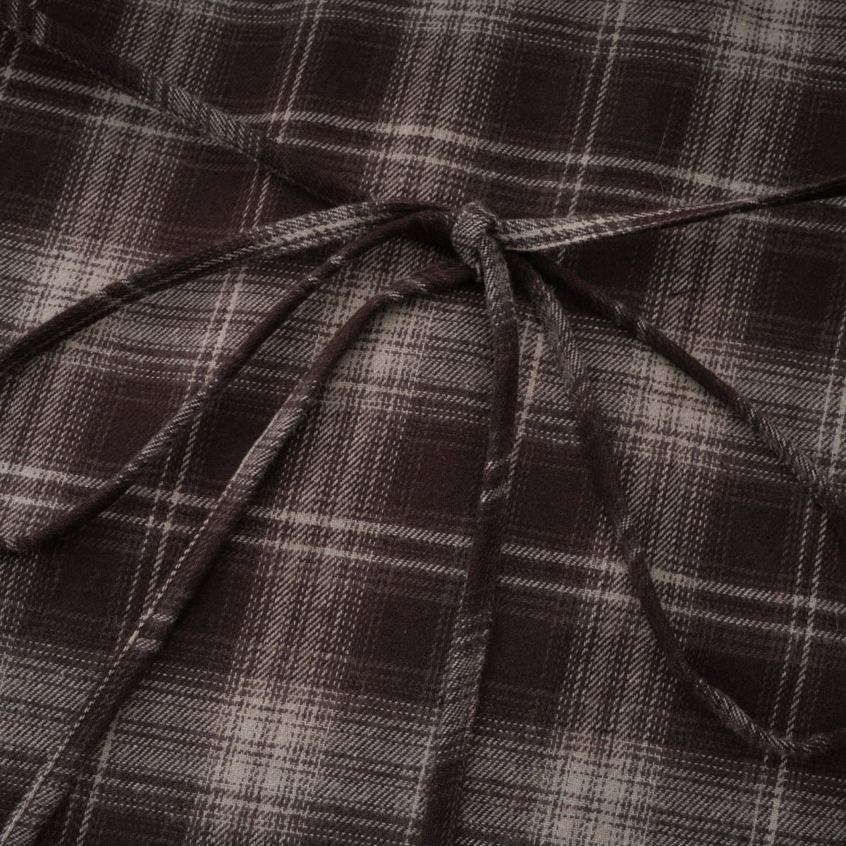 Amber Brown Plaid Tailored Cutout Blouse