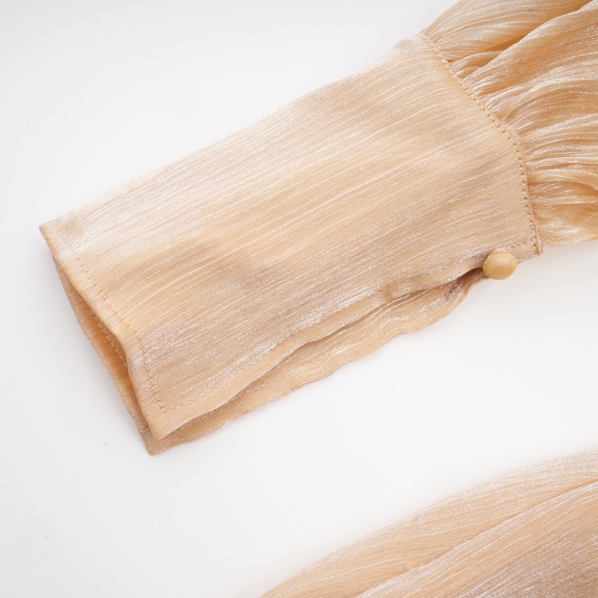 Adelina gold crystal-embellished panelled mini dress