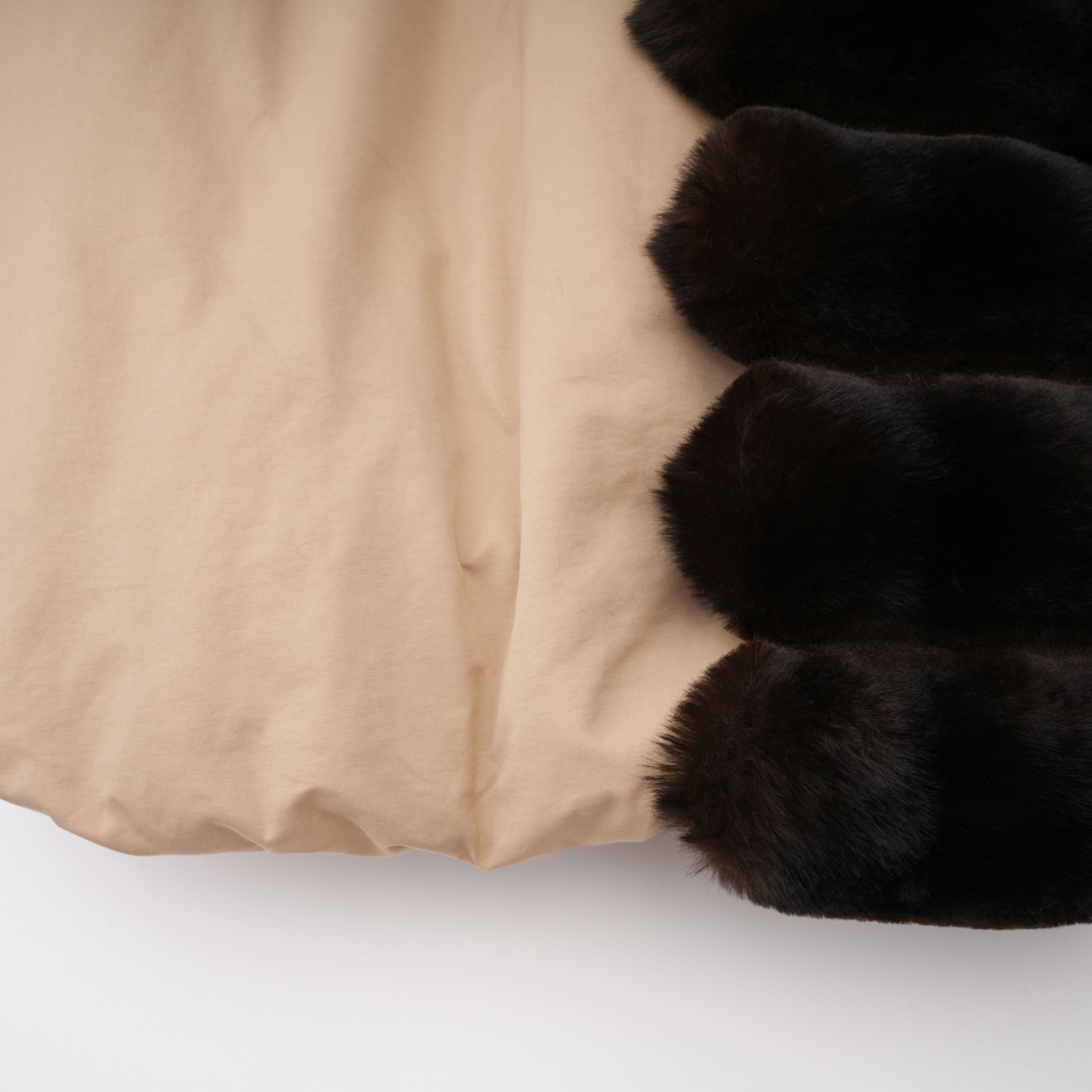 Ileana Khaki Fur Trim Bubble Down Jacket (Final Sale)