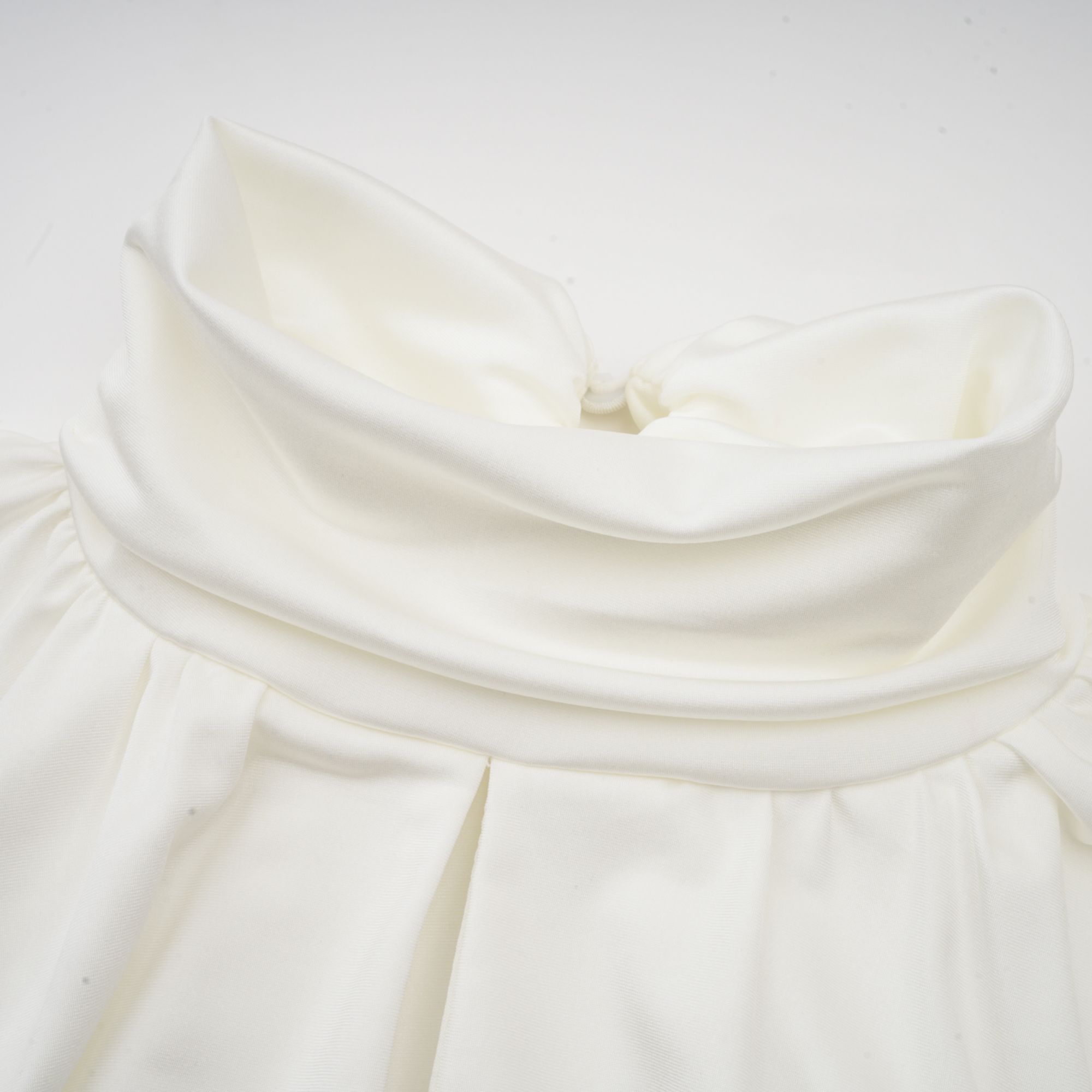 Maeva faux-flower ruched mini dress in White (Final Sale-US Only)