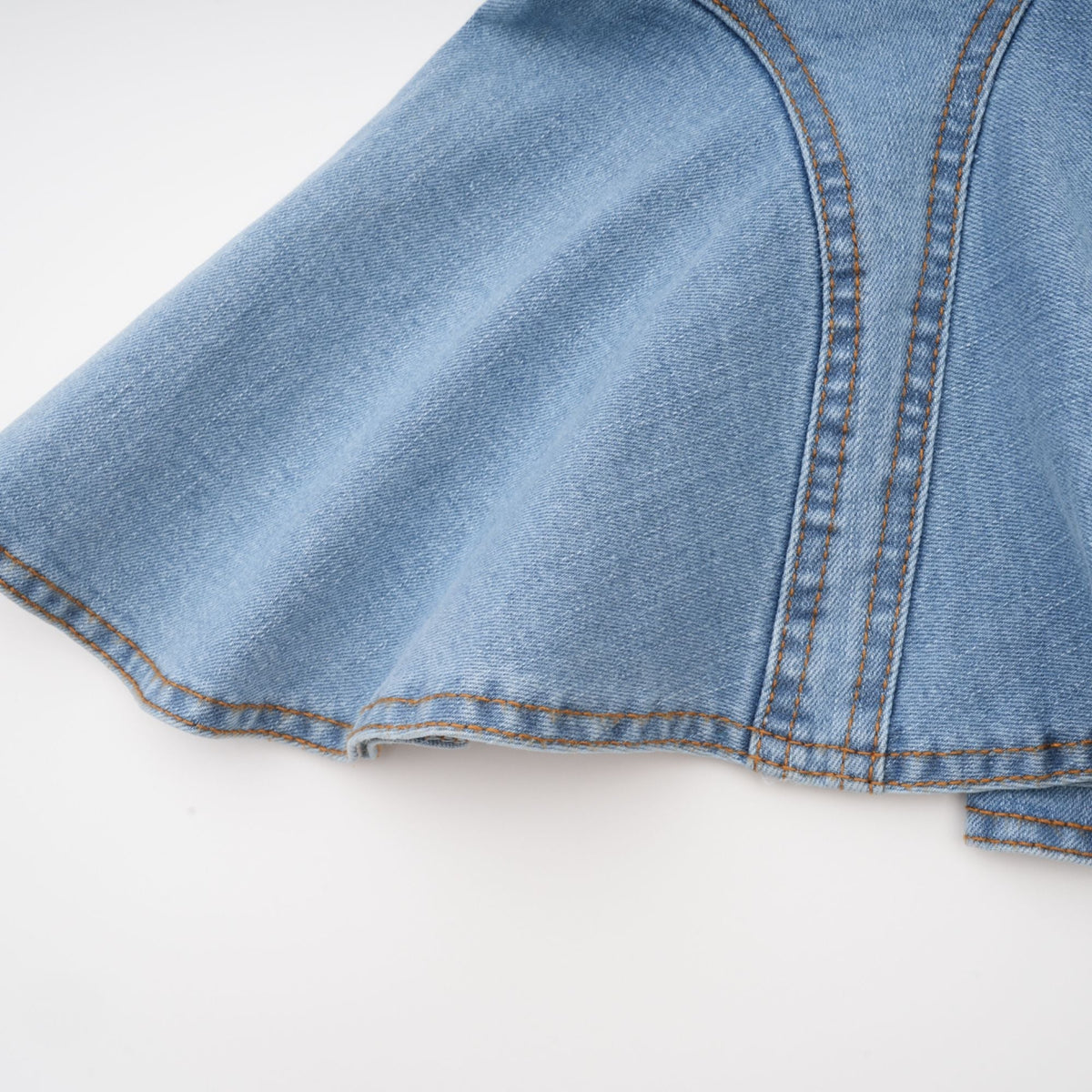 Capucine denim flounce-hem skirt (Final Sale-US Only)
