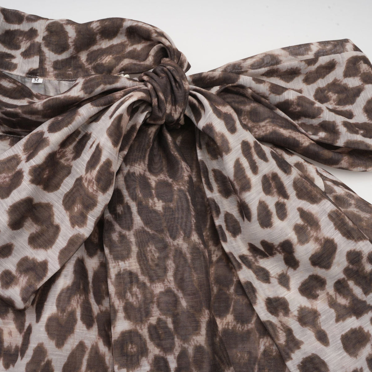 Belle leopard-print oversize-sleeved blouse (Final Sale-US Only)