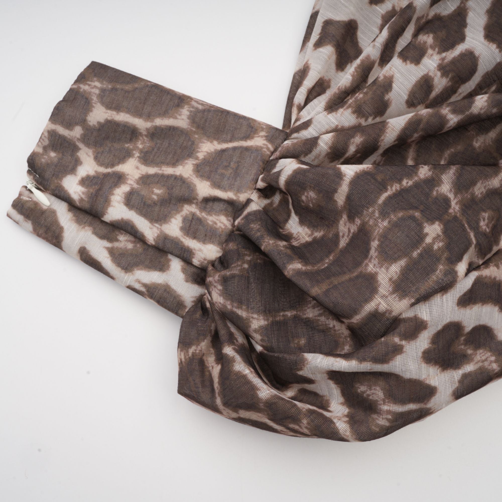 Belle leopard-print oversize-sleeved blouse (Final Sale-US Only)