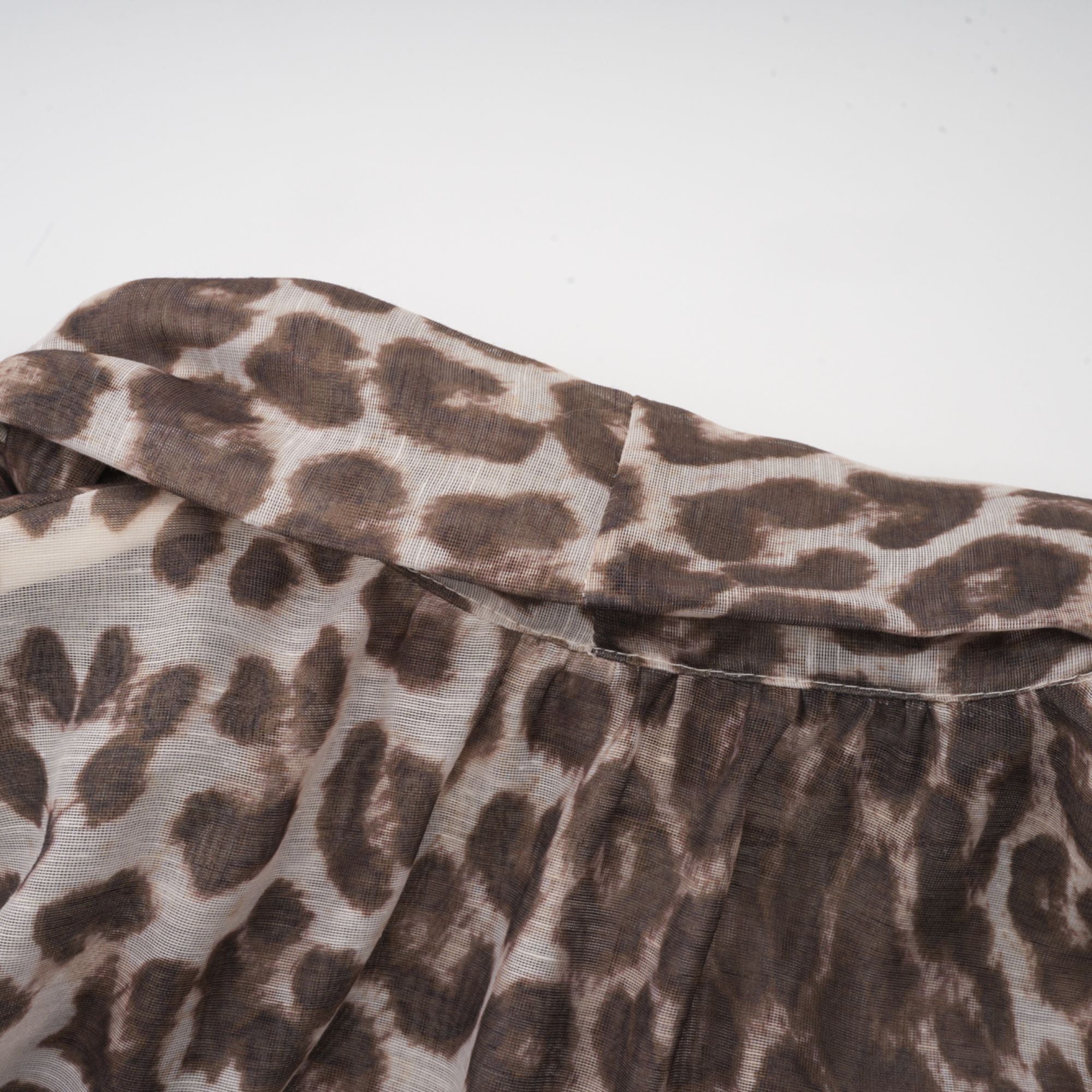 Belle leopard-print oversize-sleeved blouse (Final Sale-US Only)