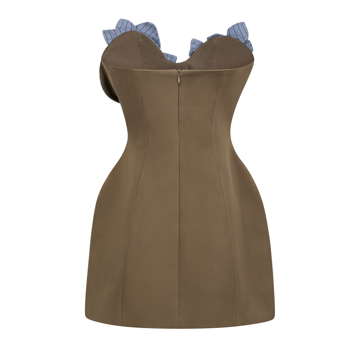 Johanna Brown Floral Panelled Mini Dress