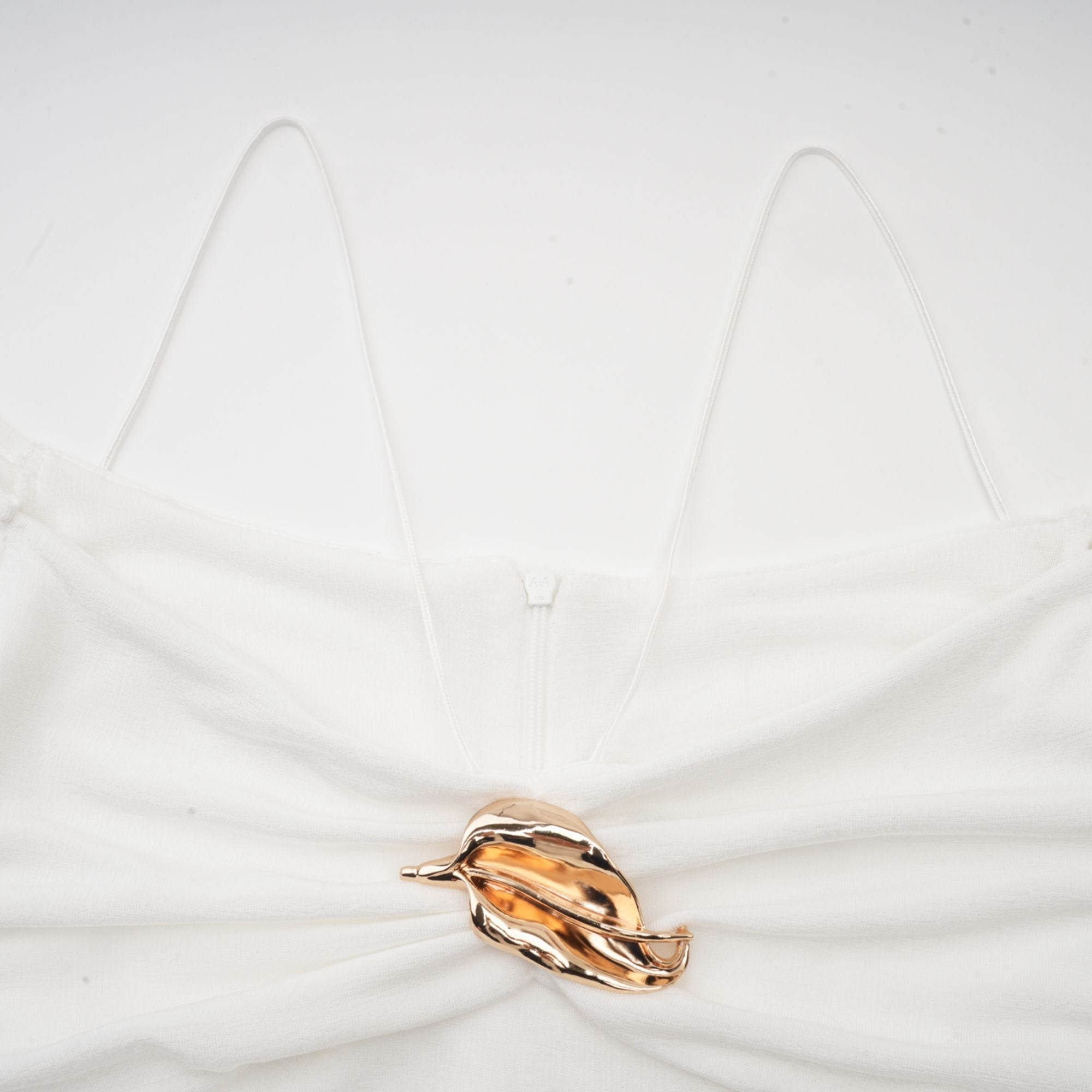 Nadine off-shoulder panelled maxi dress in White (Final Sale)