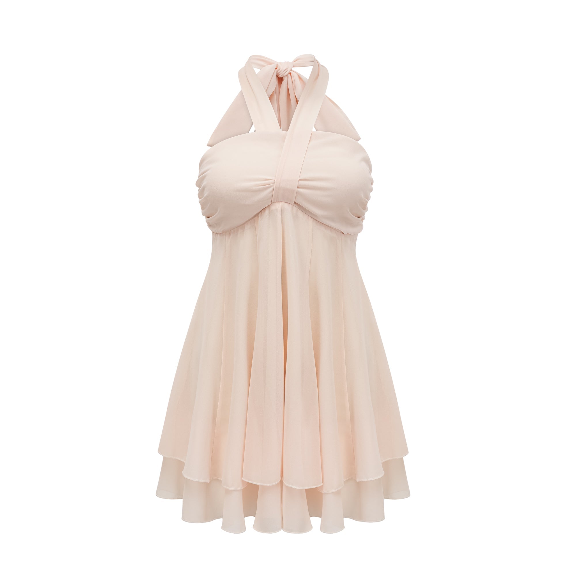 Esmerie bustier sleeveless back-tie mini dress