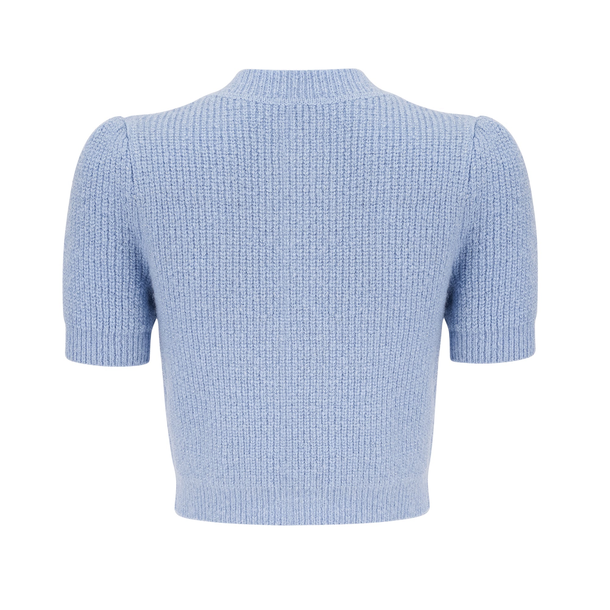 Chantal Blue Knit Two-Piece Blouse and Skirt Set (Final Sale-US Only)
