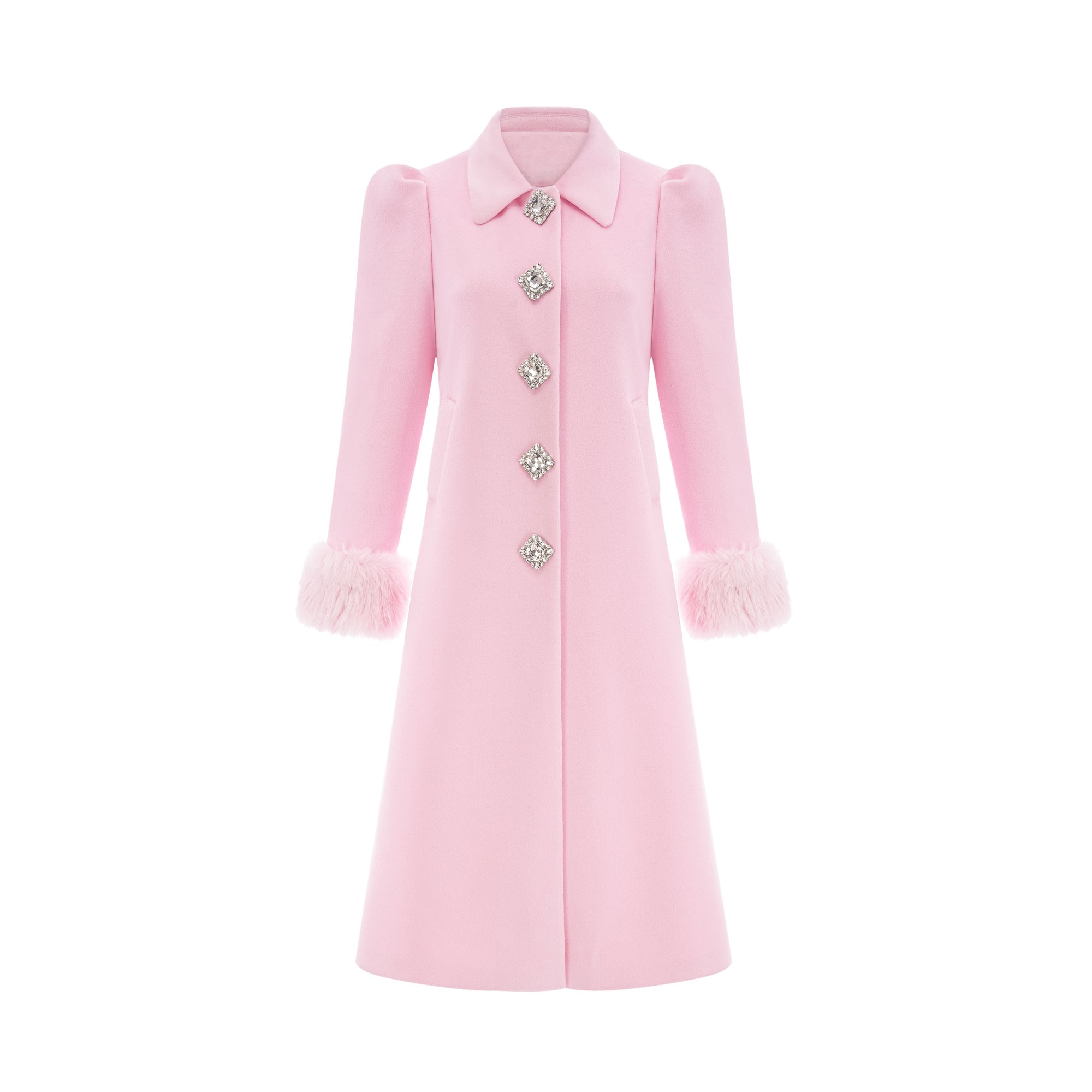Louisette pink faux-fur overcoat (Final Sale-US Only)