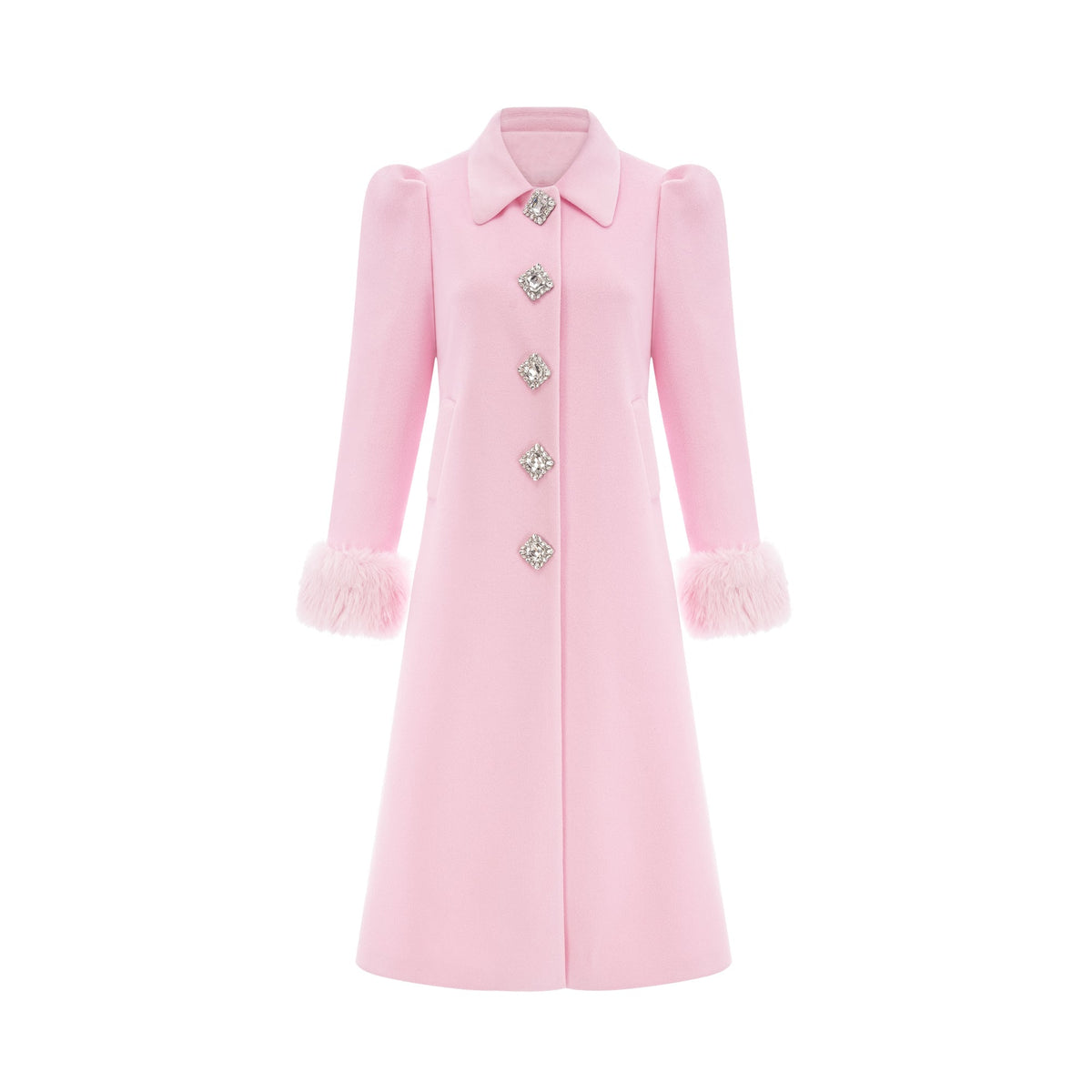 Louisette pink faux-fur overcoat (Final Sale-US Only)