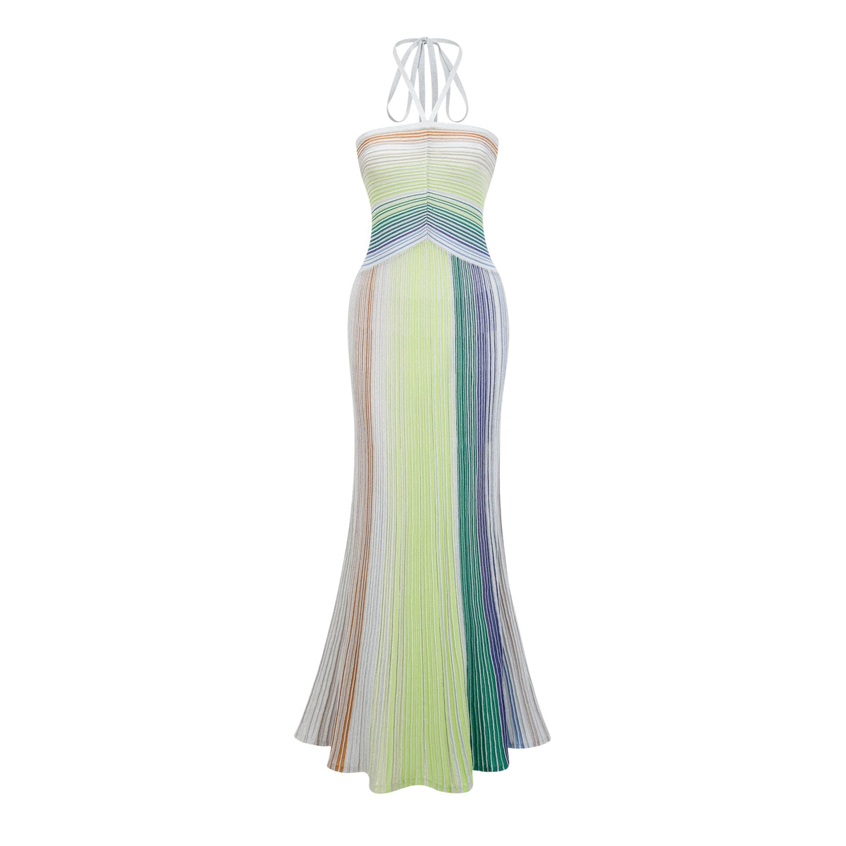 Serelith Metallic Knit Backless Maxi Dress (Final Sale-US Only)