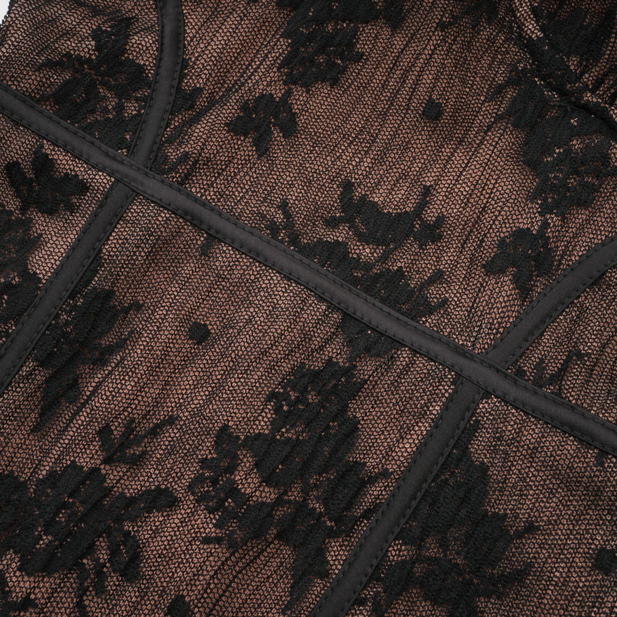 Marlene Black Flared Lace Maxi Dress (Final Sale-US Only)