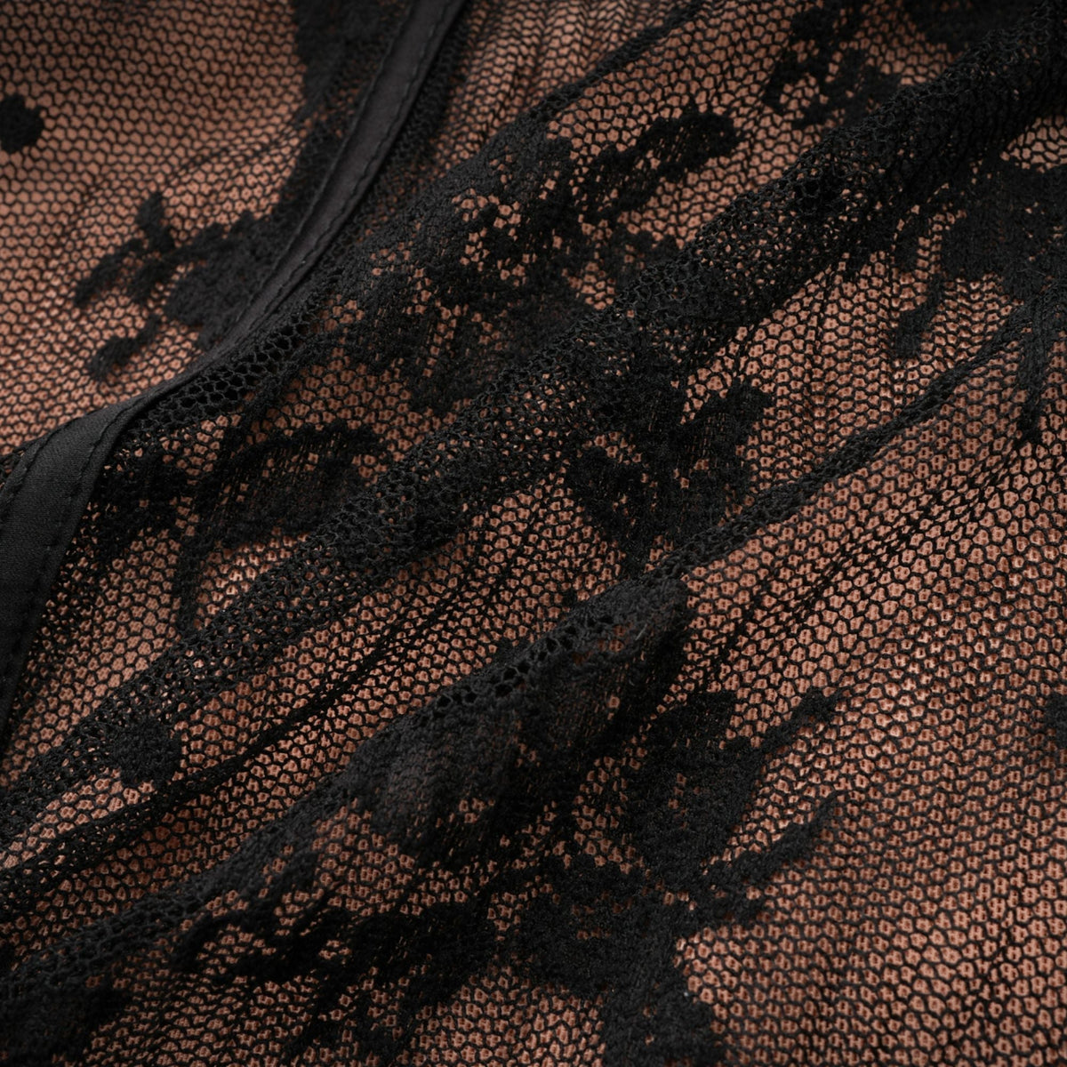 Marlene flared lace maxi dress in Black
