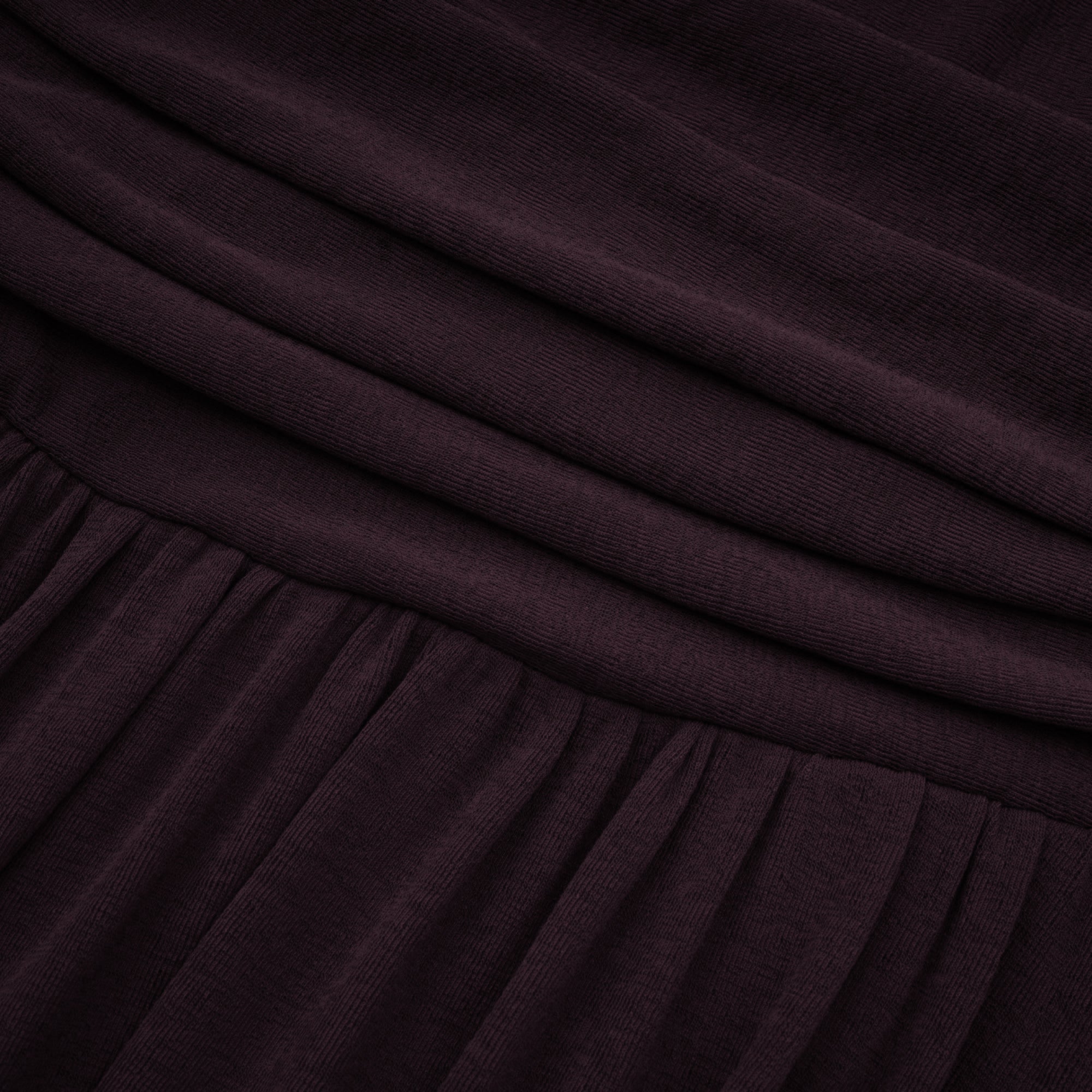 Camille Red Ruched Midi Dress with Flap Design Detail (Final Sale-US Only)
