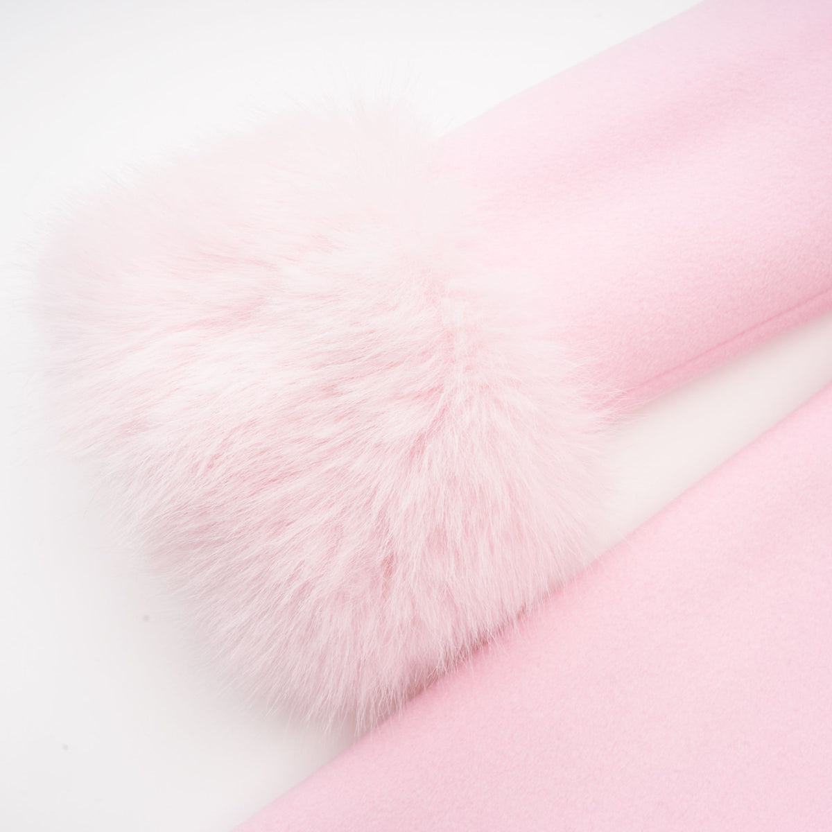 Louisette pink faux-fur overcoat (Final Sale)