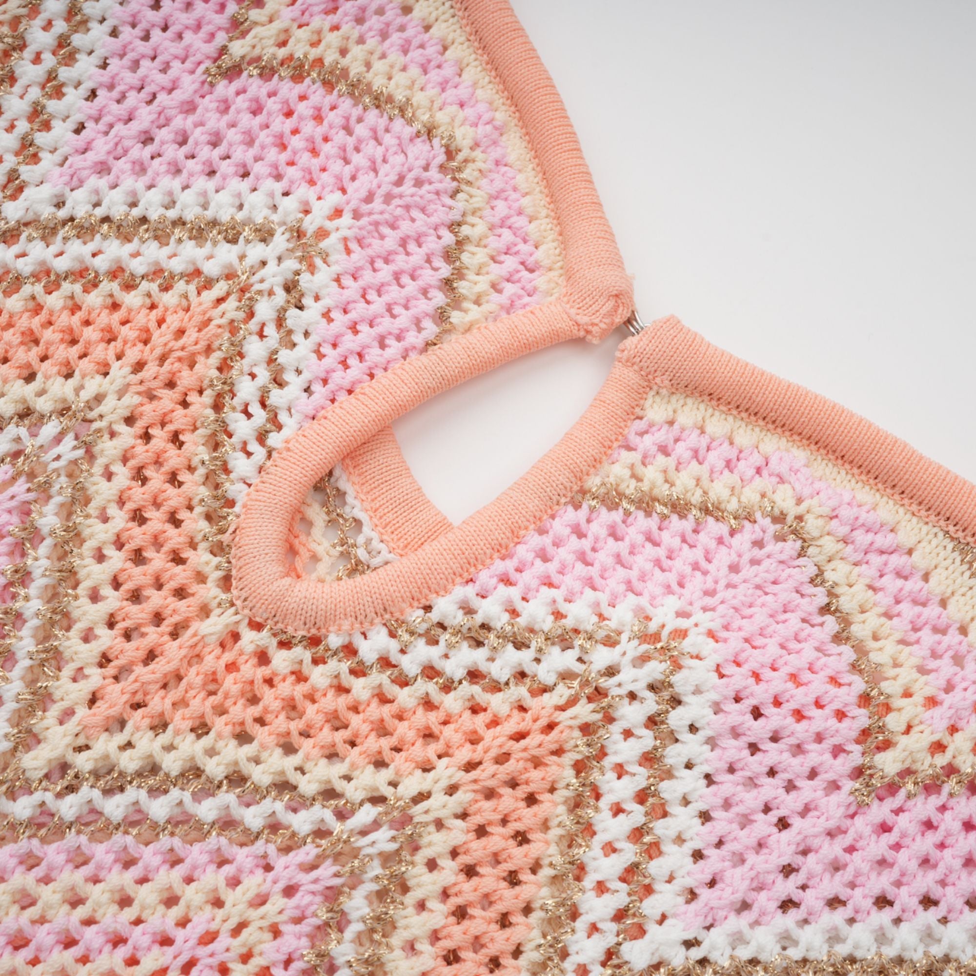 Irina Pink Zigzag Pointelle Knit Matching Set