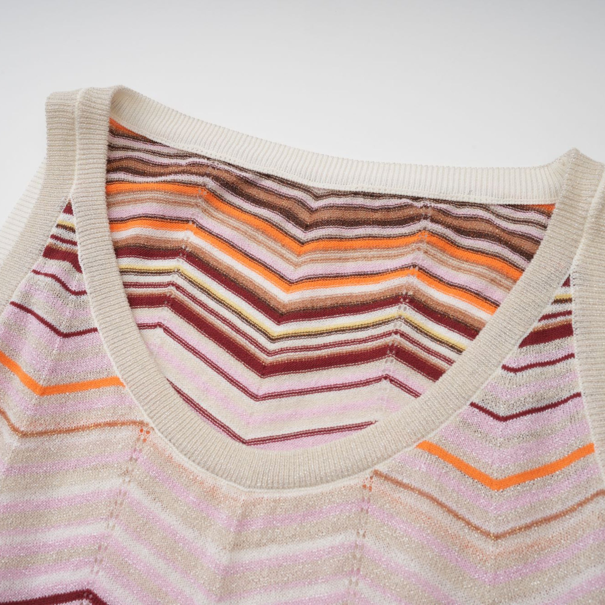 Chloé Neutral Striped Knit Matching Set
