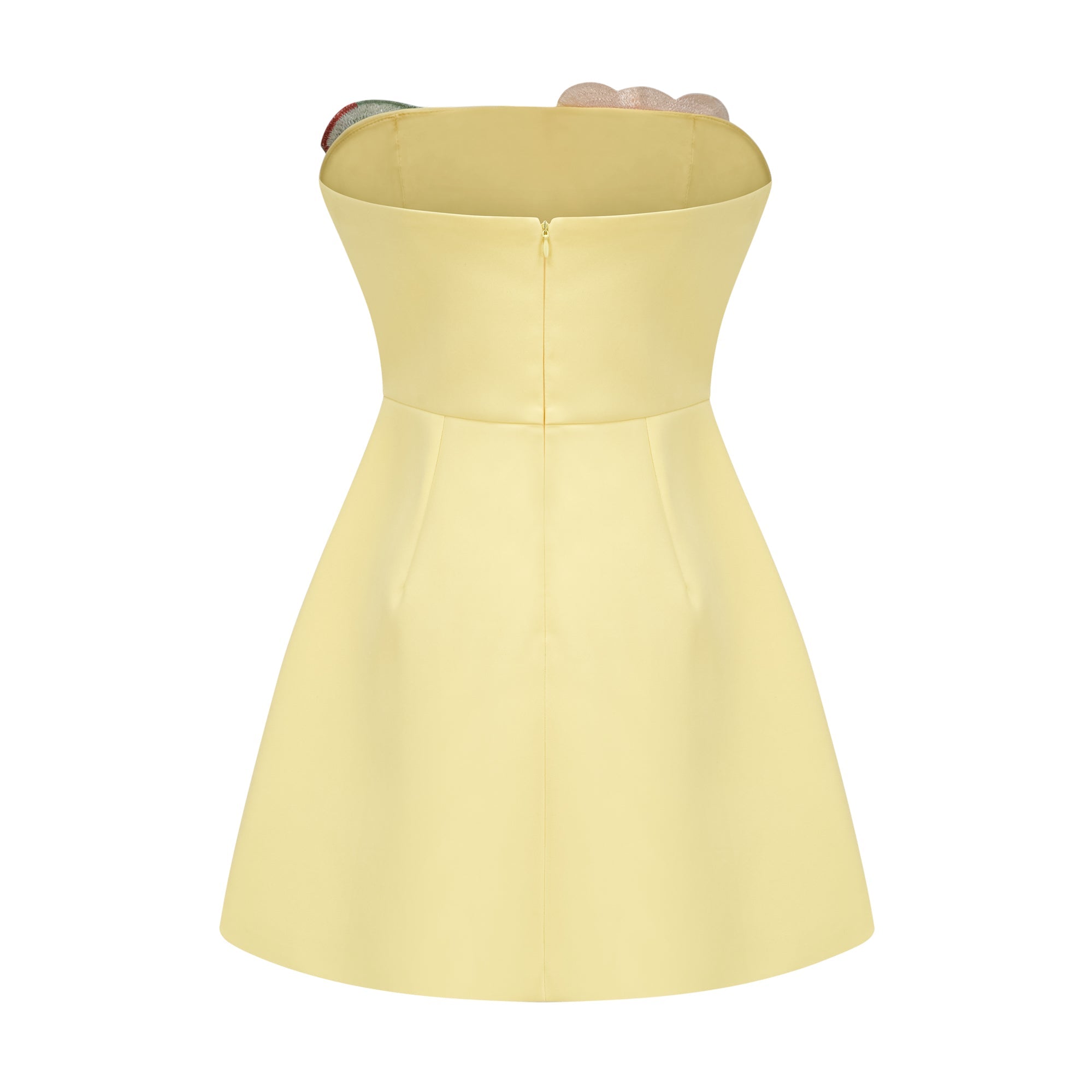 Abigail Yellow Floral Embroidered Mini Dress (Final Sale-US Only)