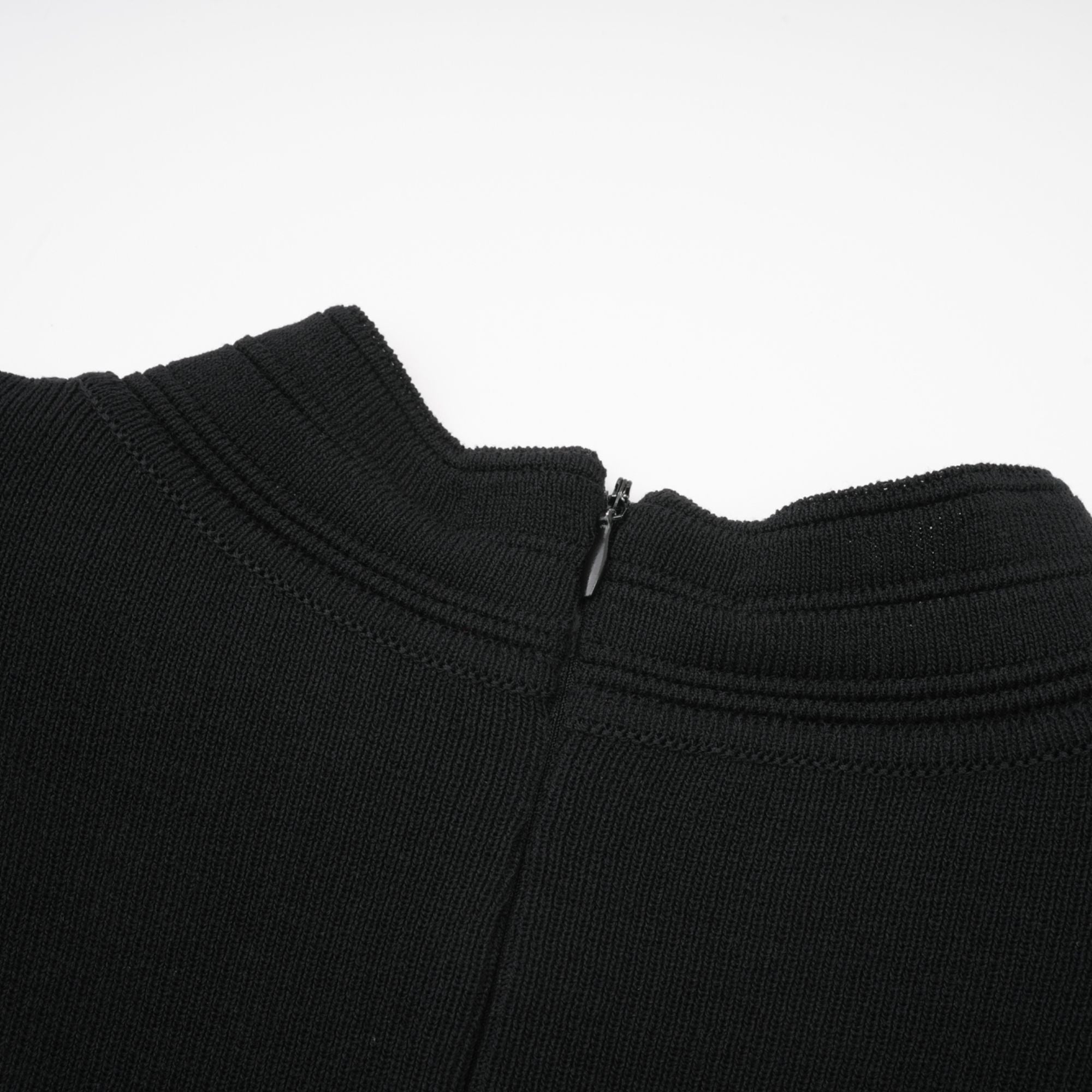 Fabienne Black Embellished Ruffled Knit Mini Dress (Final Sale-US Only)