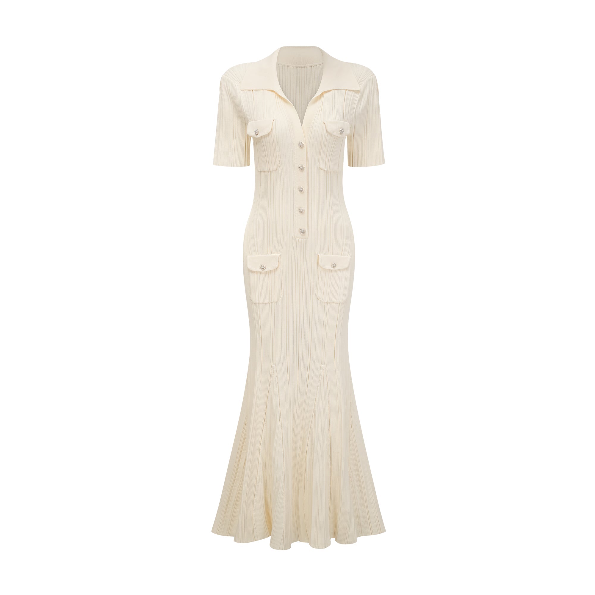 Nouria neutrals ribbed-knit midi dress (Final Sale-US Only)