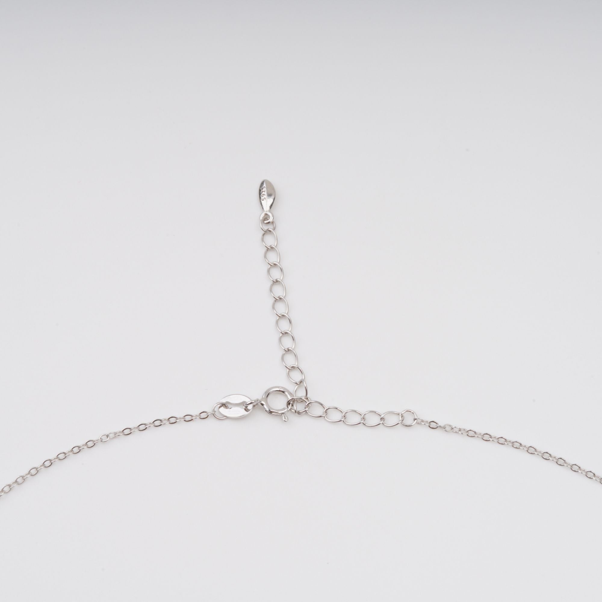 Mielikki Blue Oval Gemstone Pendant Sterling Silver Necklace