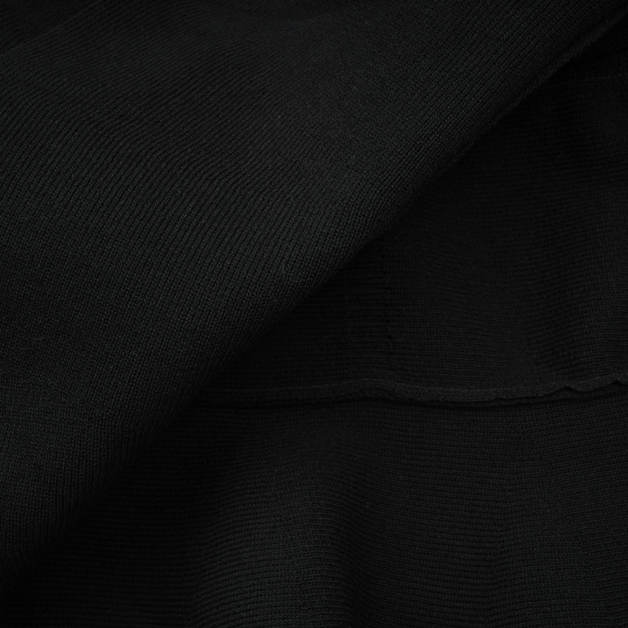 Fabienne black embellished ruffled knitted mini dress