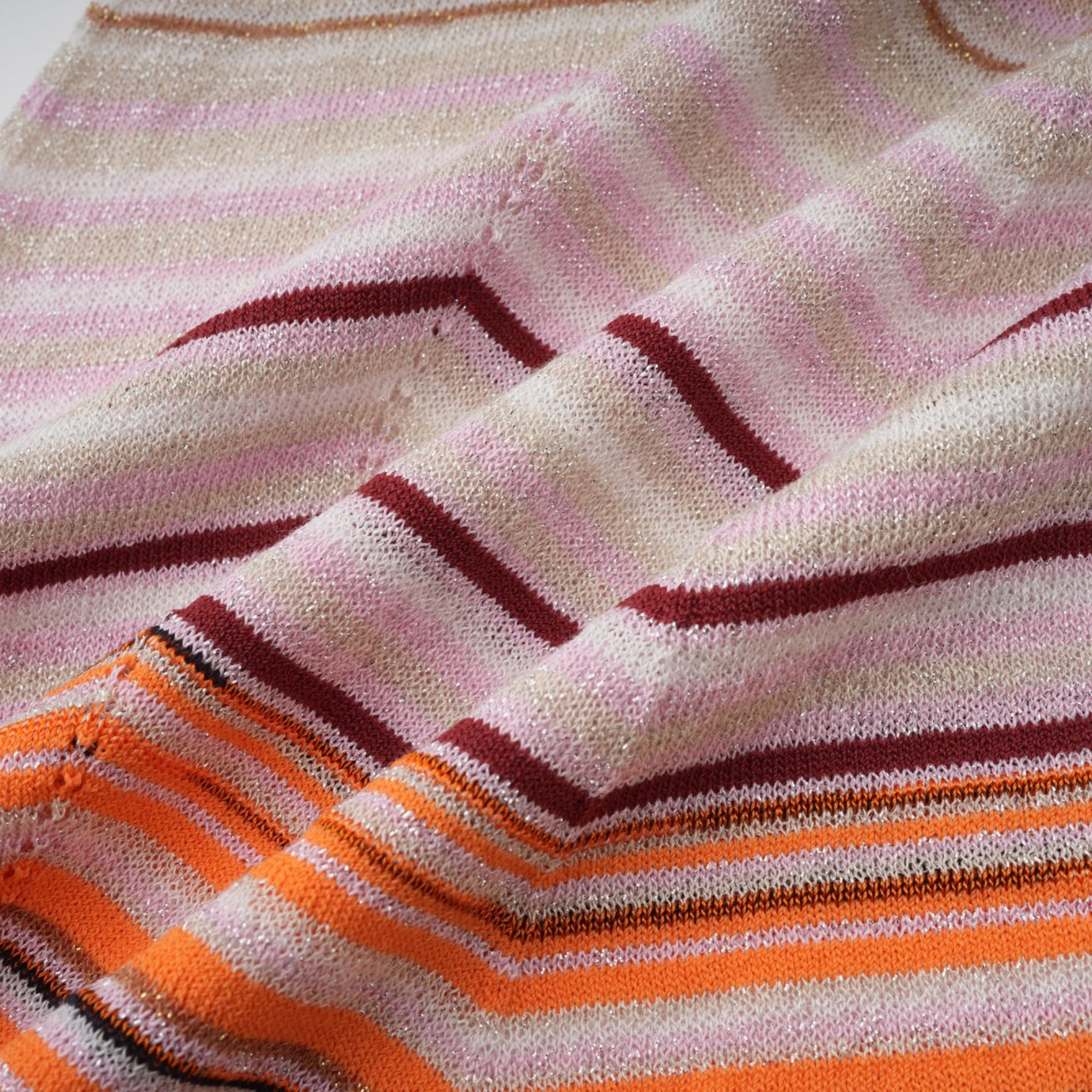 Chloé Neutral Striped Knit Matching Set