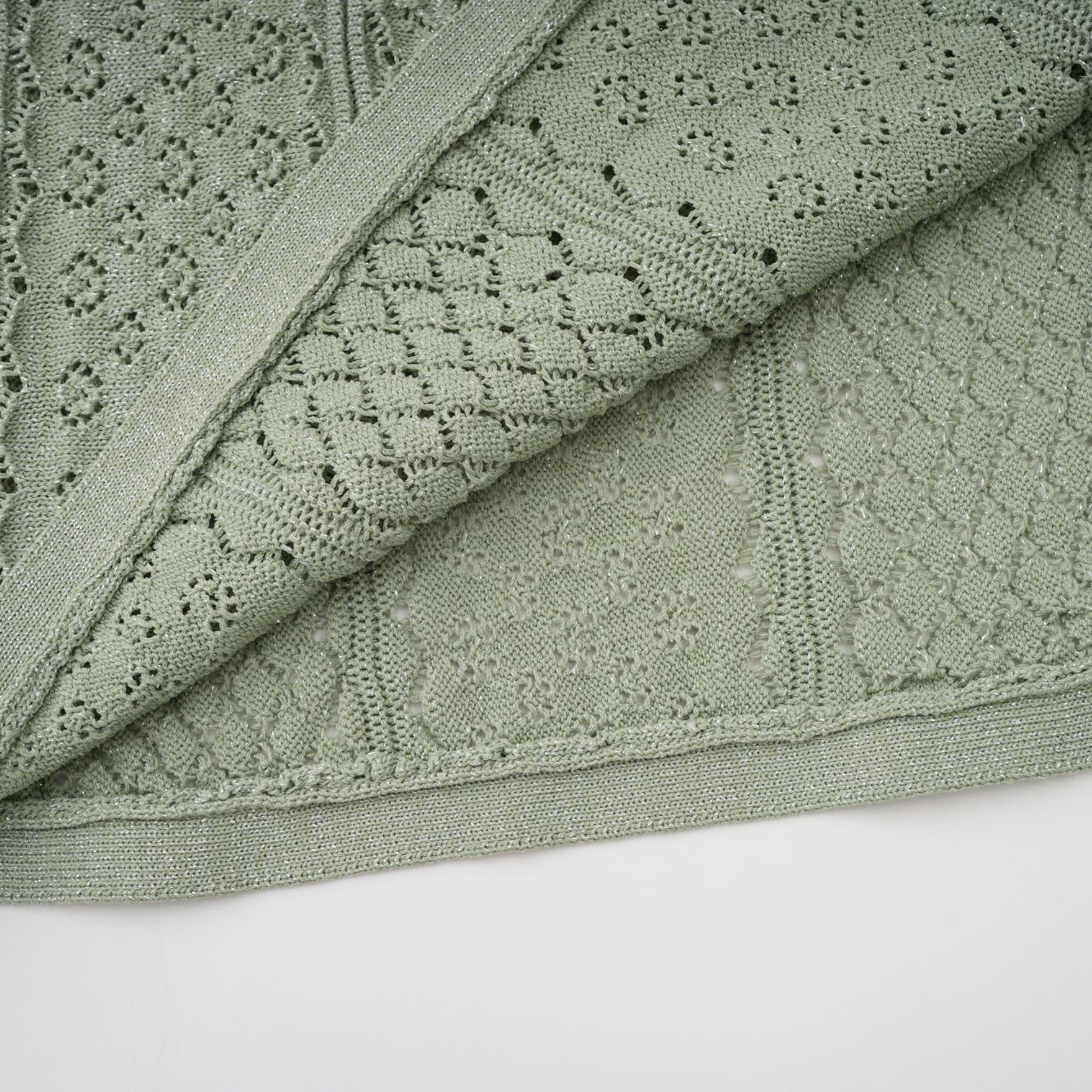 Siena green shirred crochet-knit maxi dress (Final Sale-US Only)