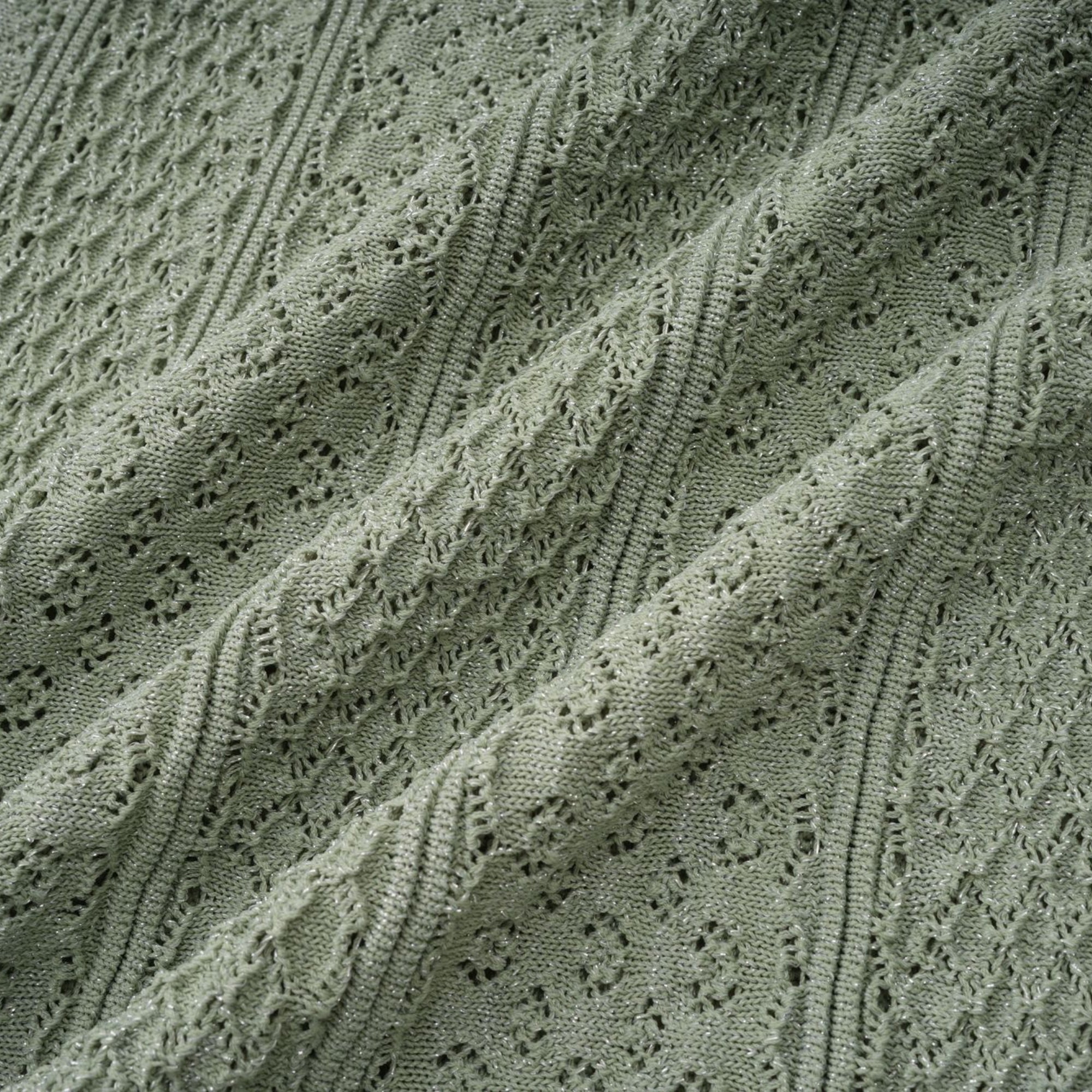 Siena green shirred crochet-knit maxi dress (Final Sale-US Only)