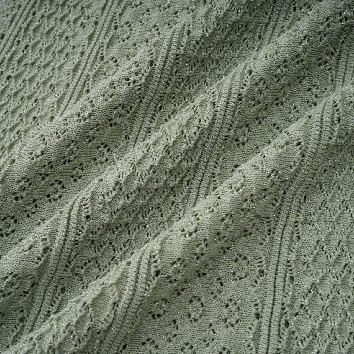 Siena green shirred crochet-knit maxi dress (Final Sale-US Only)