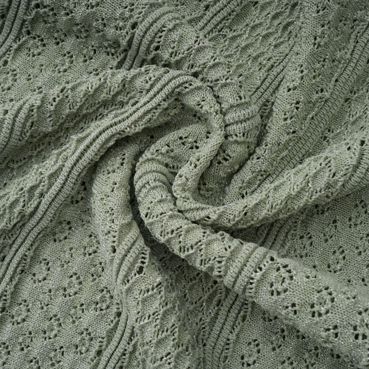 Siena green shirred crochet-knit maxi dress (Final Sale-US Only)