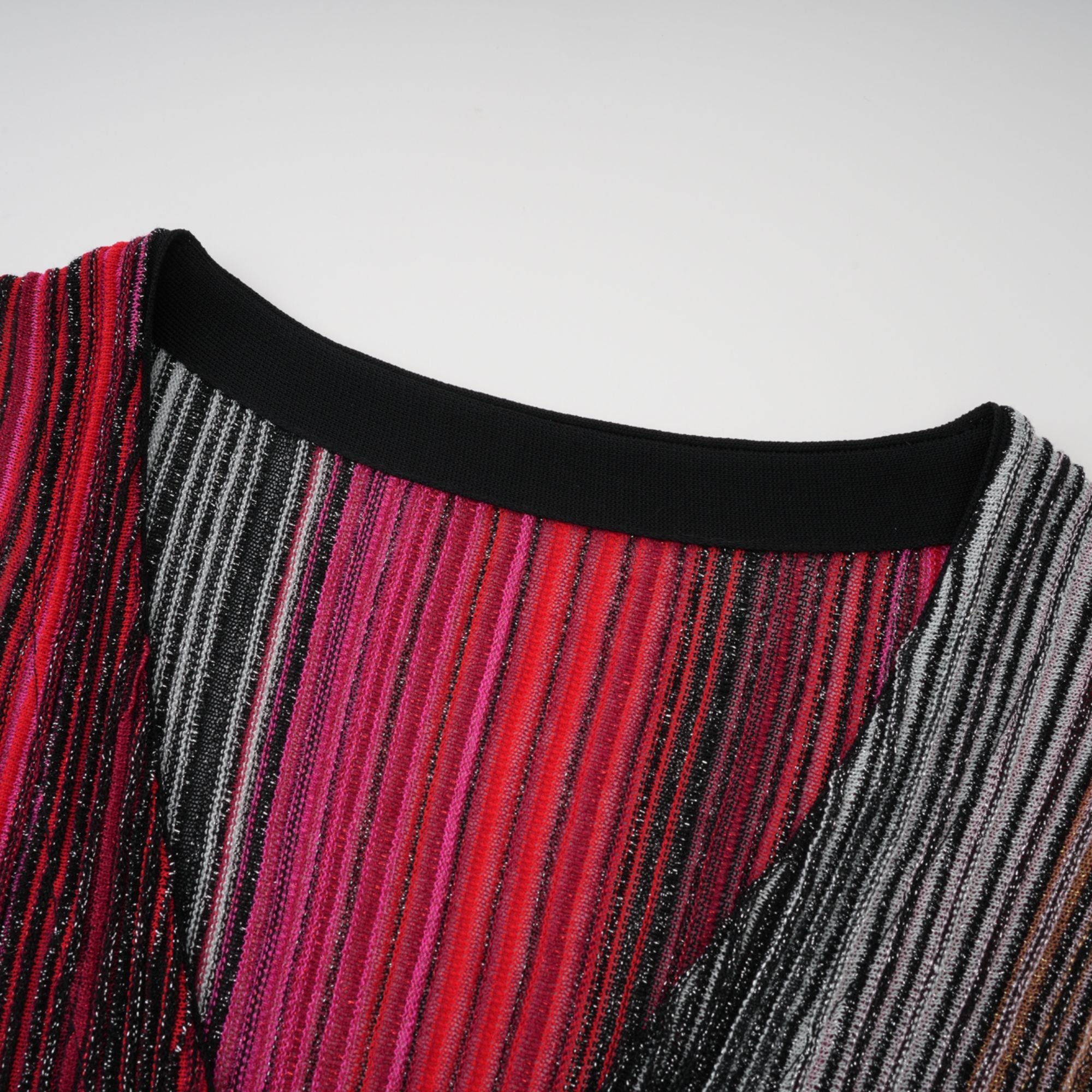 Ulysse Red Metallic Knit Long Cardigan (Final Sale)