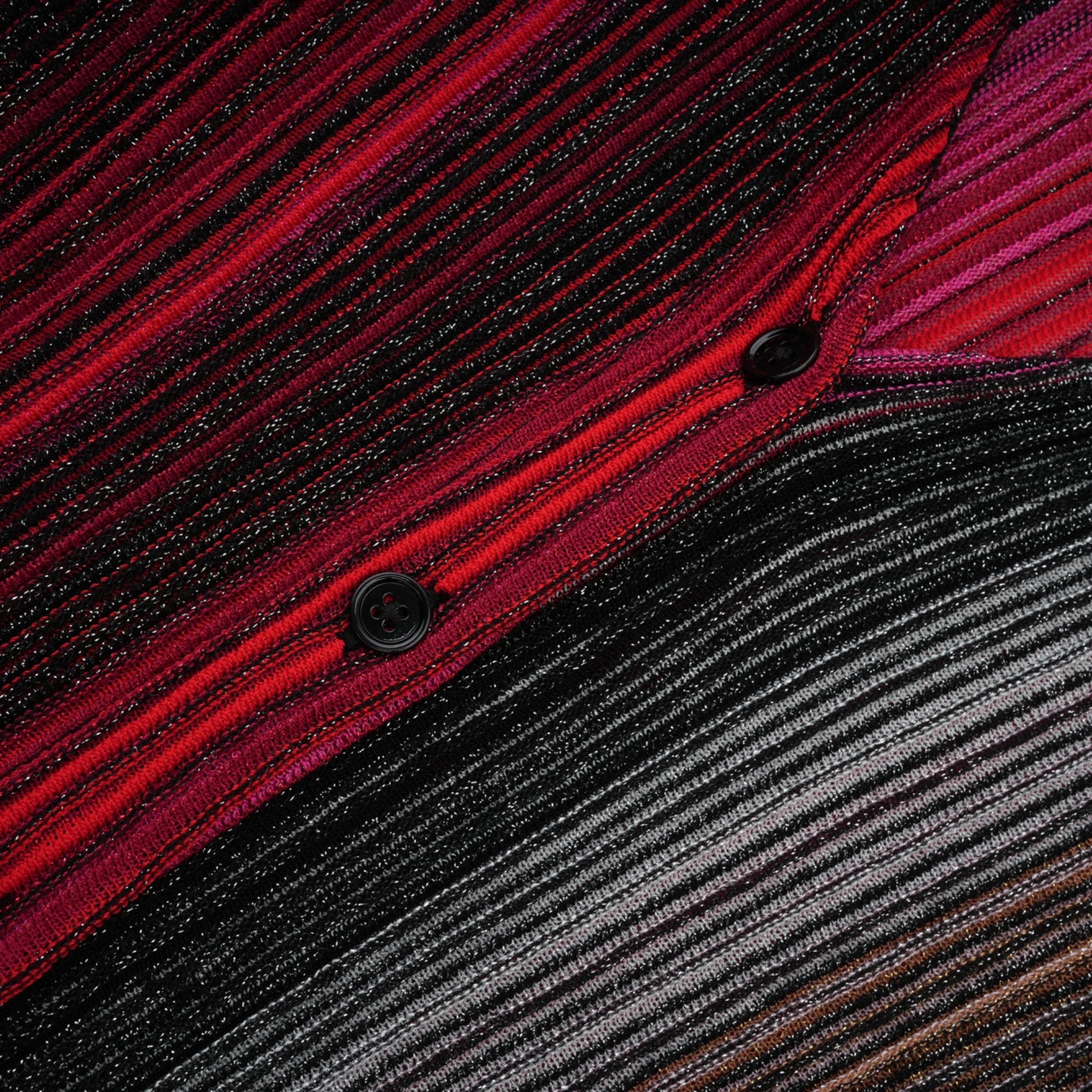 Ulysse Red Metallic Knit Long Cardigan (Final Sale)