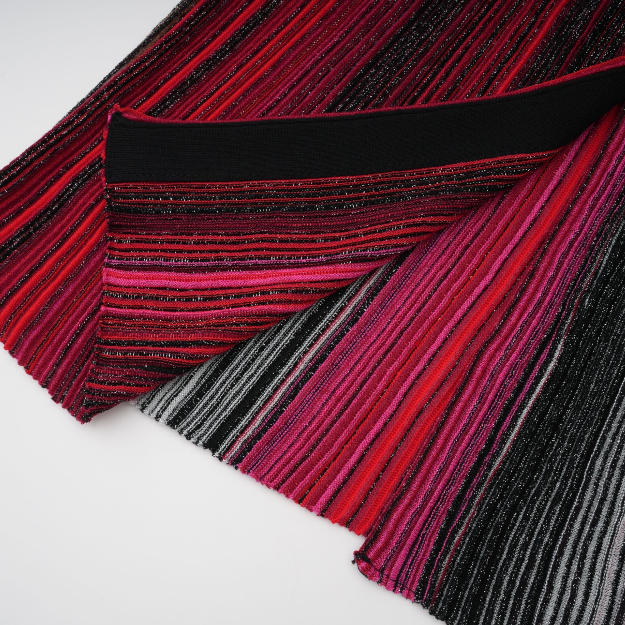 Ulysse Red Metallic Knit Long Cardigan (Final Sale)