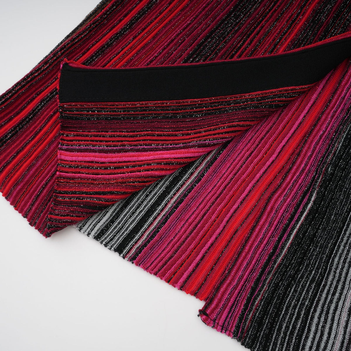 Ulysse Red Metallic Knit Long Cardigan (Final Sale)