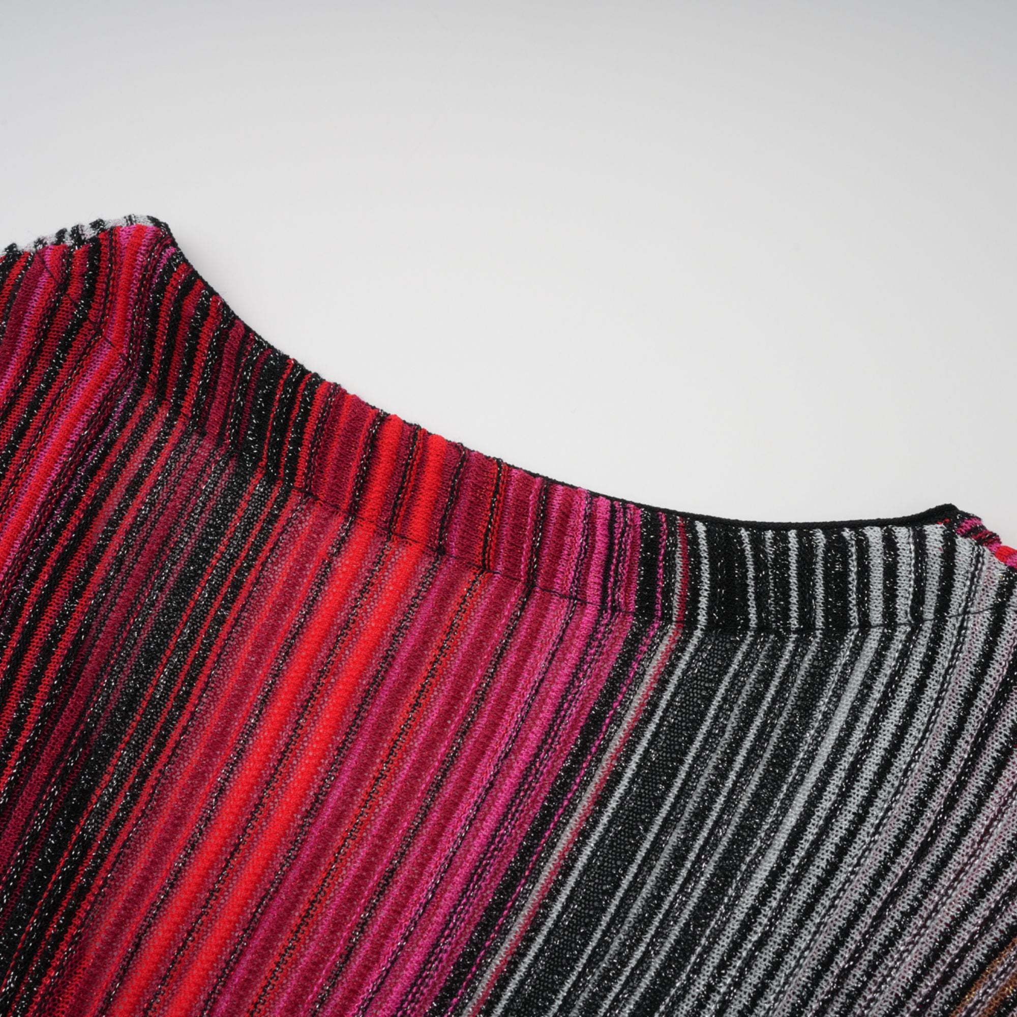 Ulysse Red Metallic Knit Long Cardigan (Final Sale)