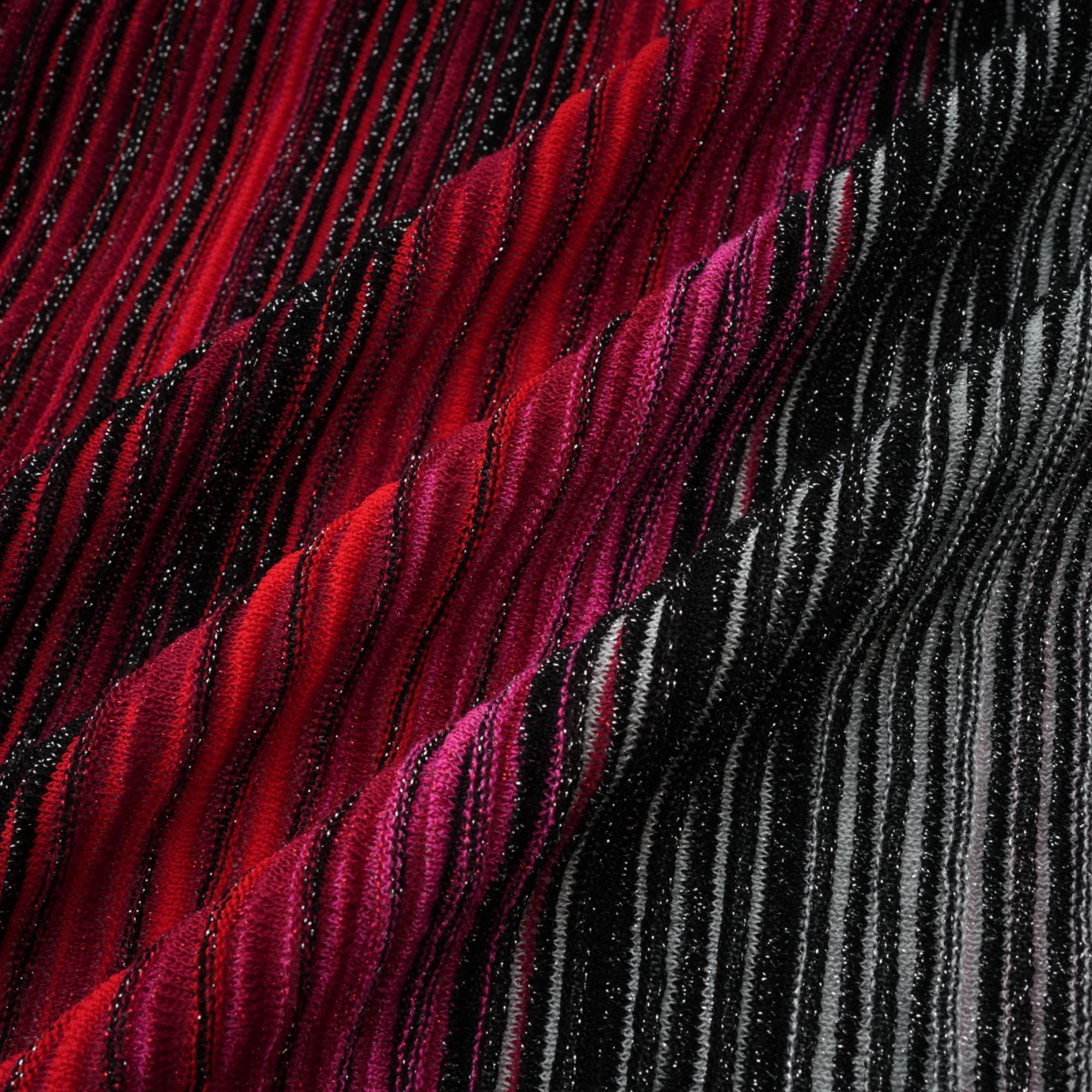 Ulysse Red Metallic Knit Long Cardigan (Final Sale)