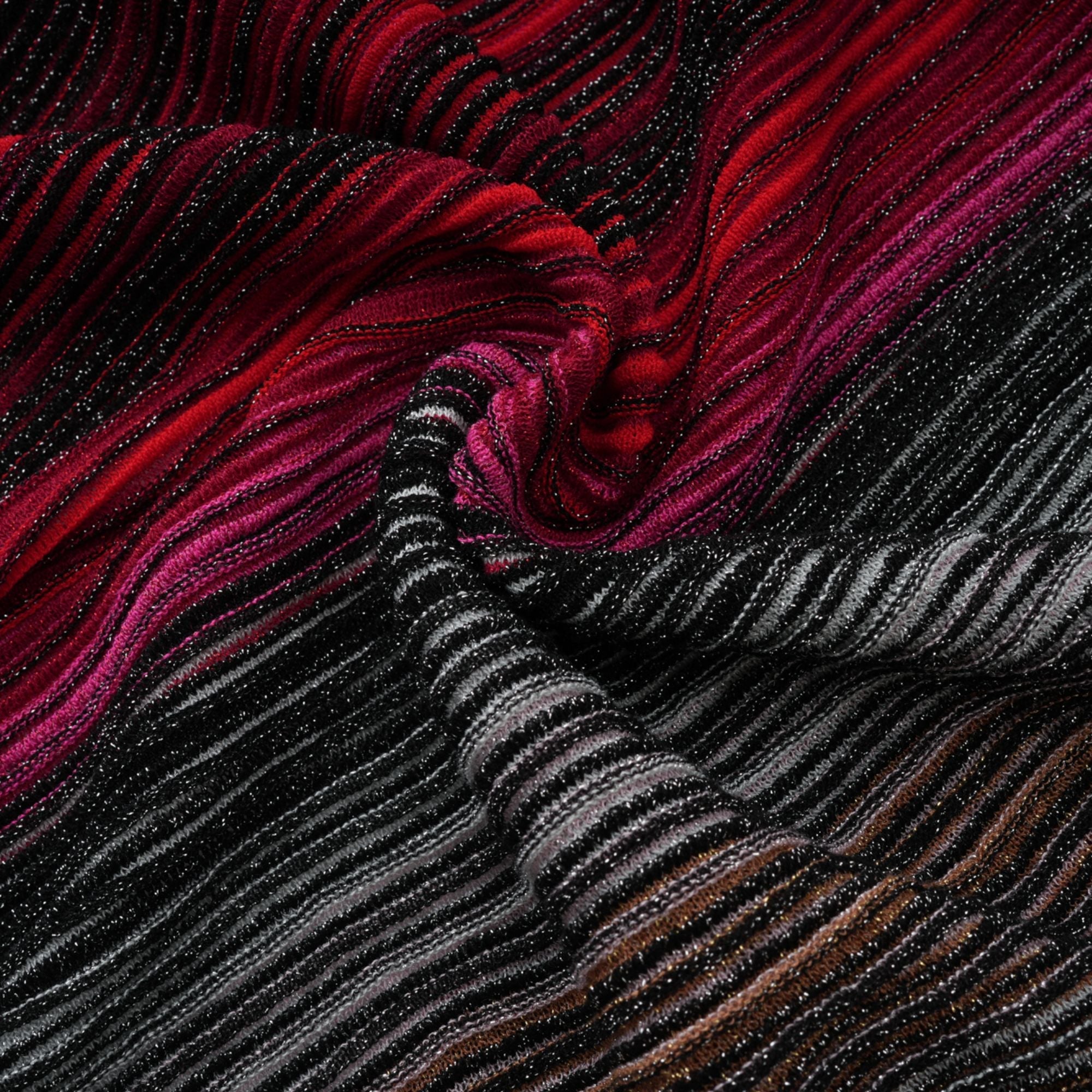 Ulysse Red Metallic Knit Long Cardigan (Final Sale)