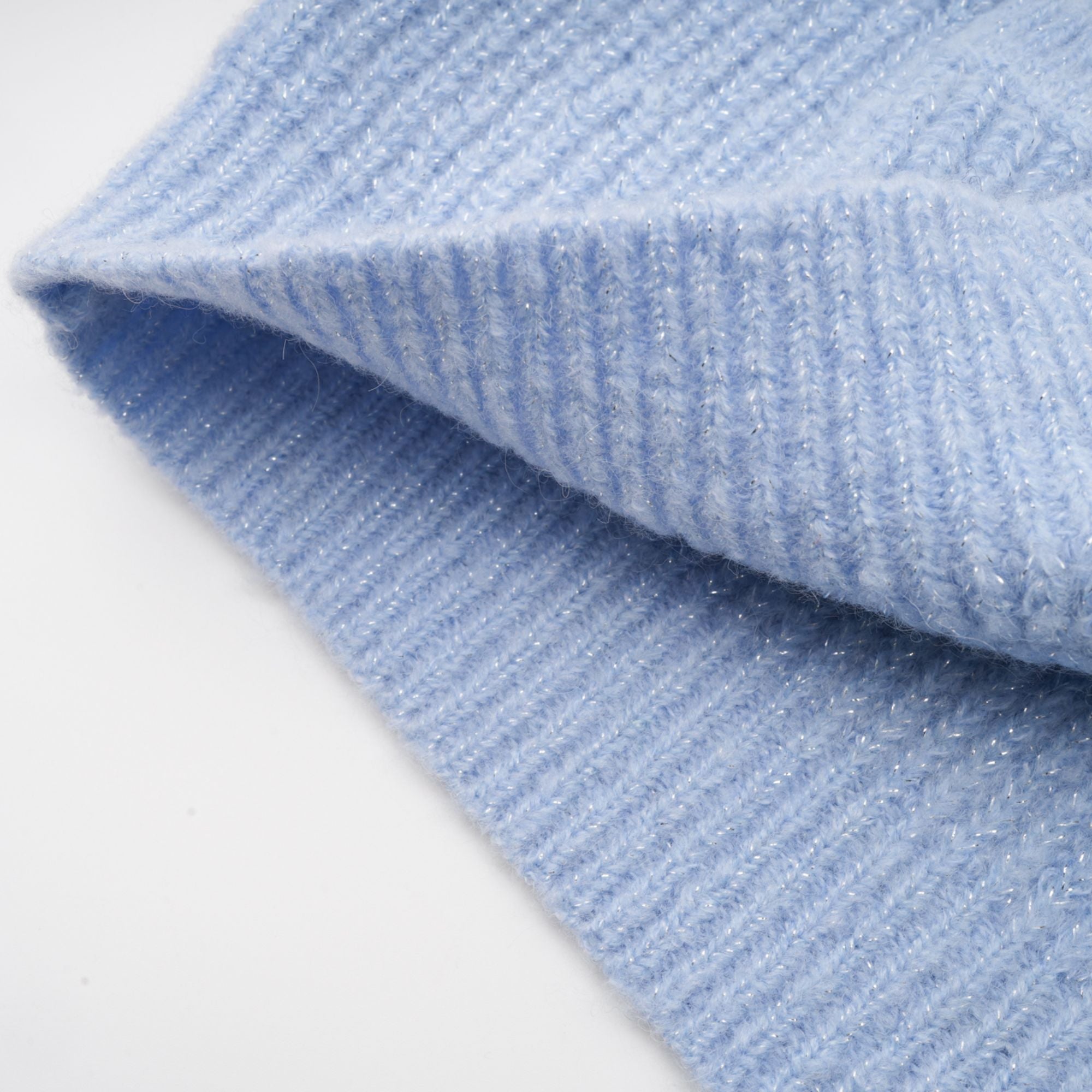 Chantal Blue Knit Two-Piece Blouse and Skirt Set (Final Sale-US Only)