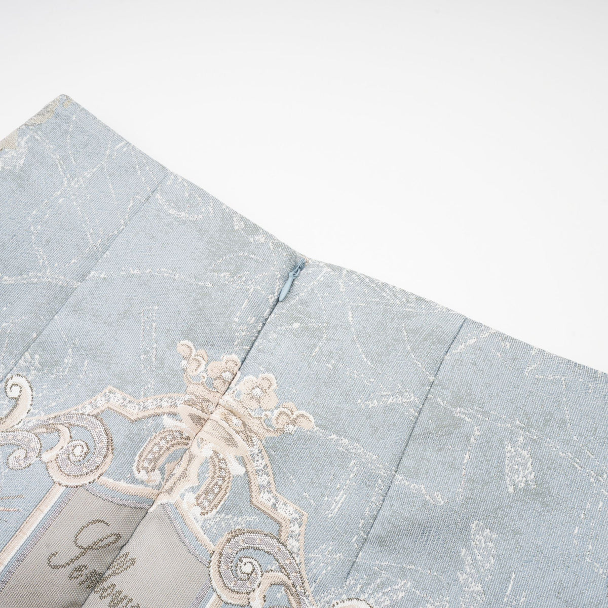 Aliénor blue embroidered mini skirt (Final Sale-US Only)
