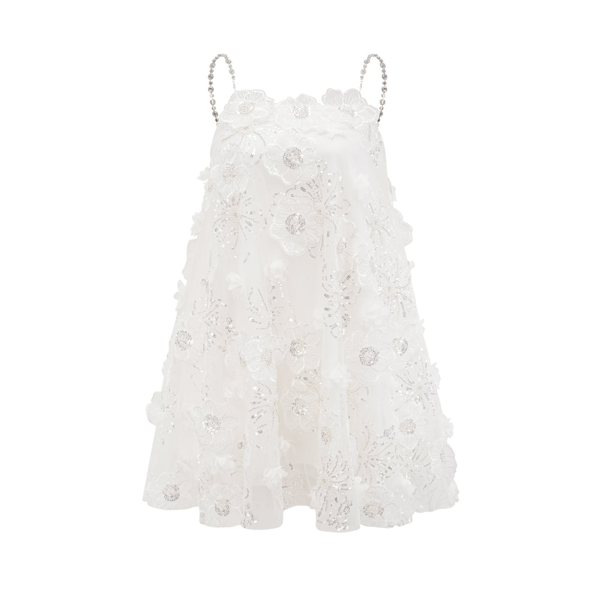Suzette crystal-embellished floral mini dress (Final Sale-US Only)