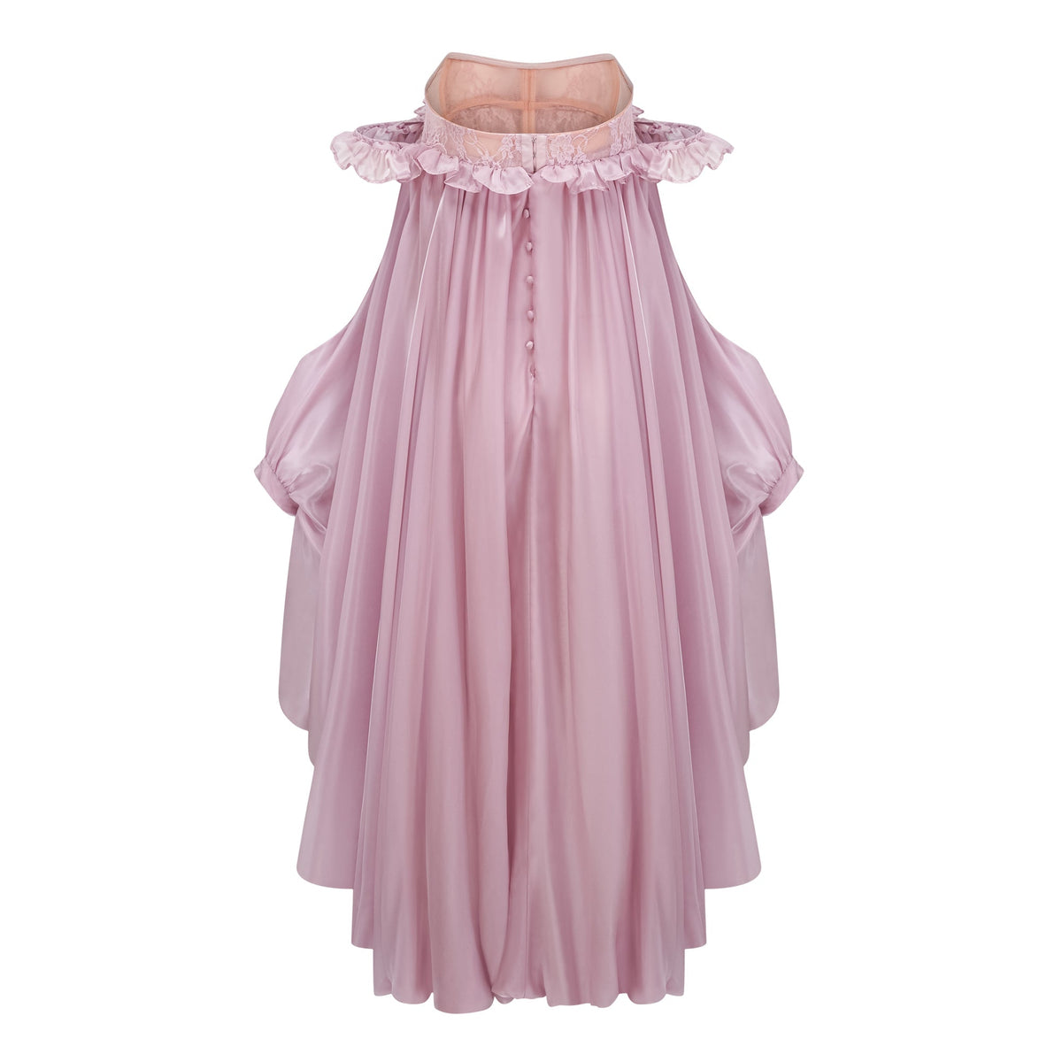 Brooklyn Pink Glossy Bubble Hem Mini Dress (Final Sale-US Only)