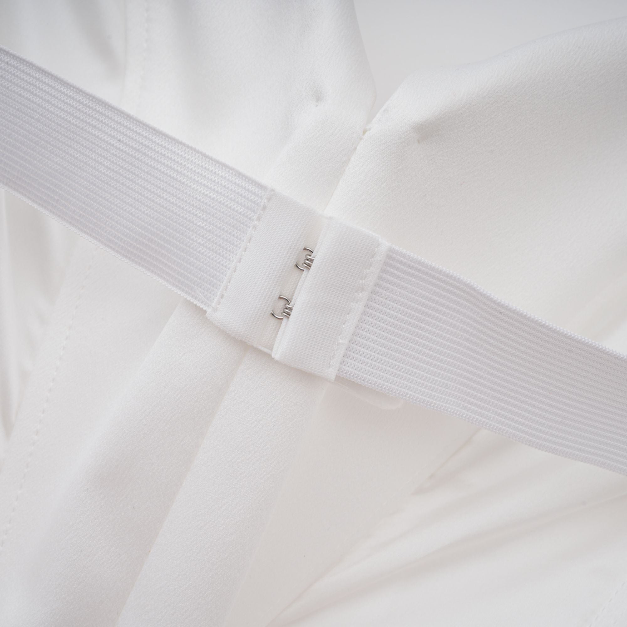 Alba White Barrel Waist Corset Maxi Dress