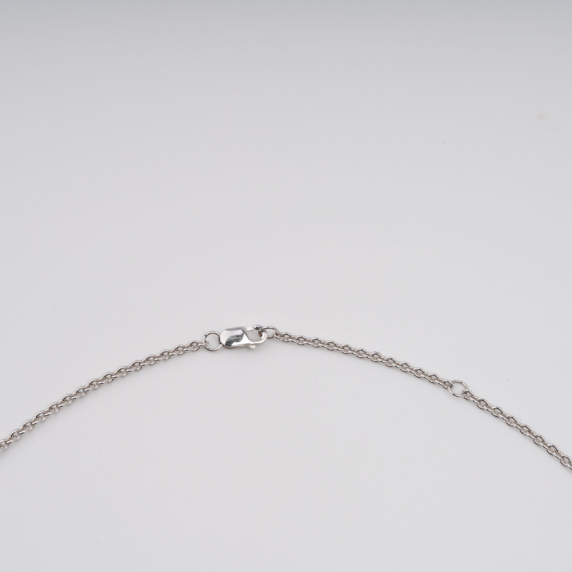 Salli Silver Tone Symmetrical Embellished Sterling Silver Necklace