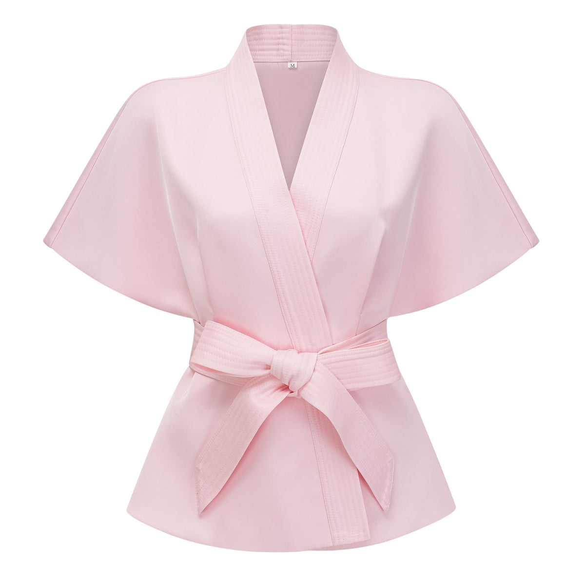 Johanna Pink Self-Tie Blouse & Skirt Set