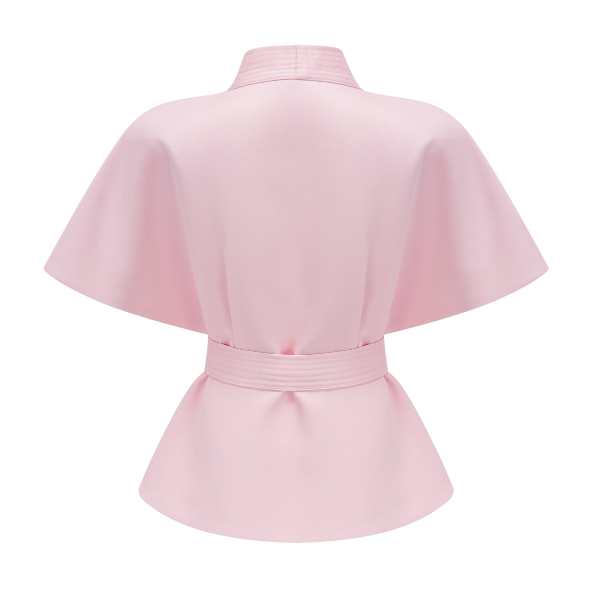 Johanna Pink Self-Tie Blouse & Skirt Set