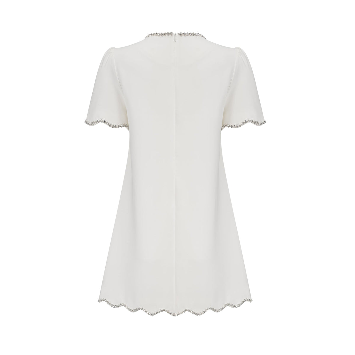 Bérénice white crystal-embellished mini dress